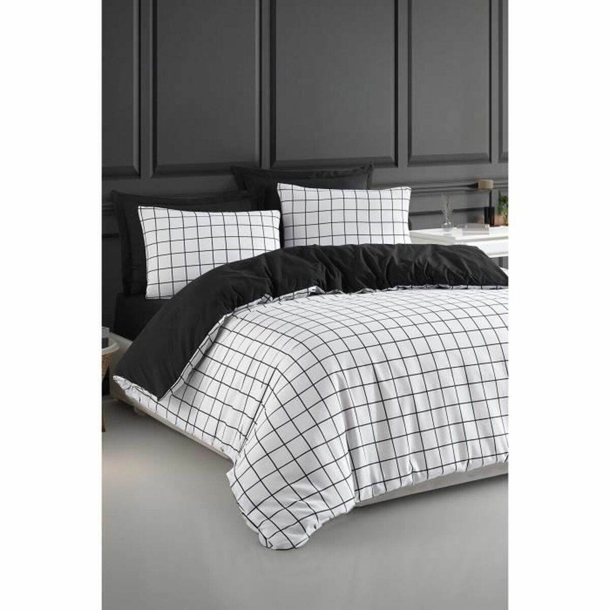 Duvet cover set White Super king 3 Pieces