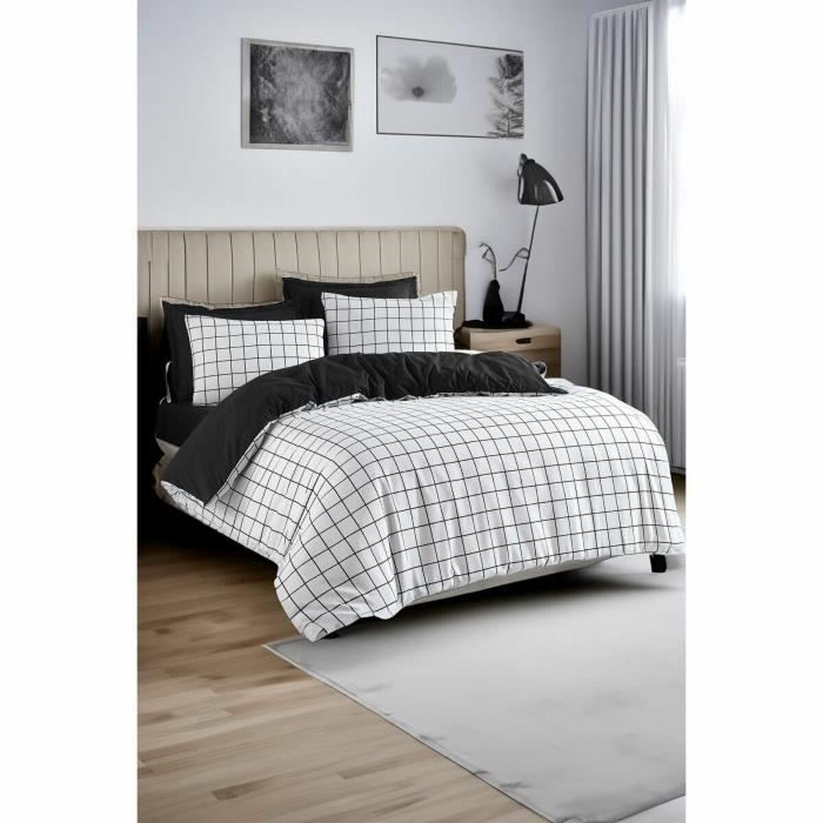 Duvet cover set White Super king 3 Pieces