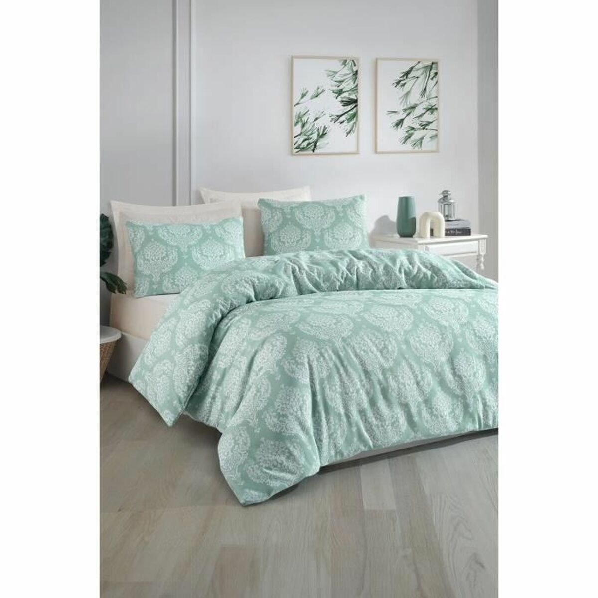 Duvet cover set Green Super king 3 Pieces