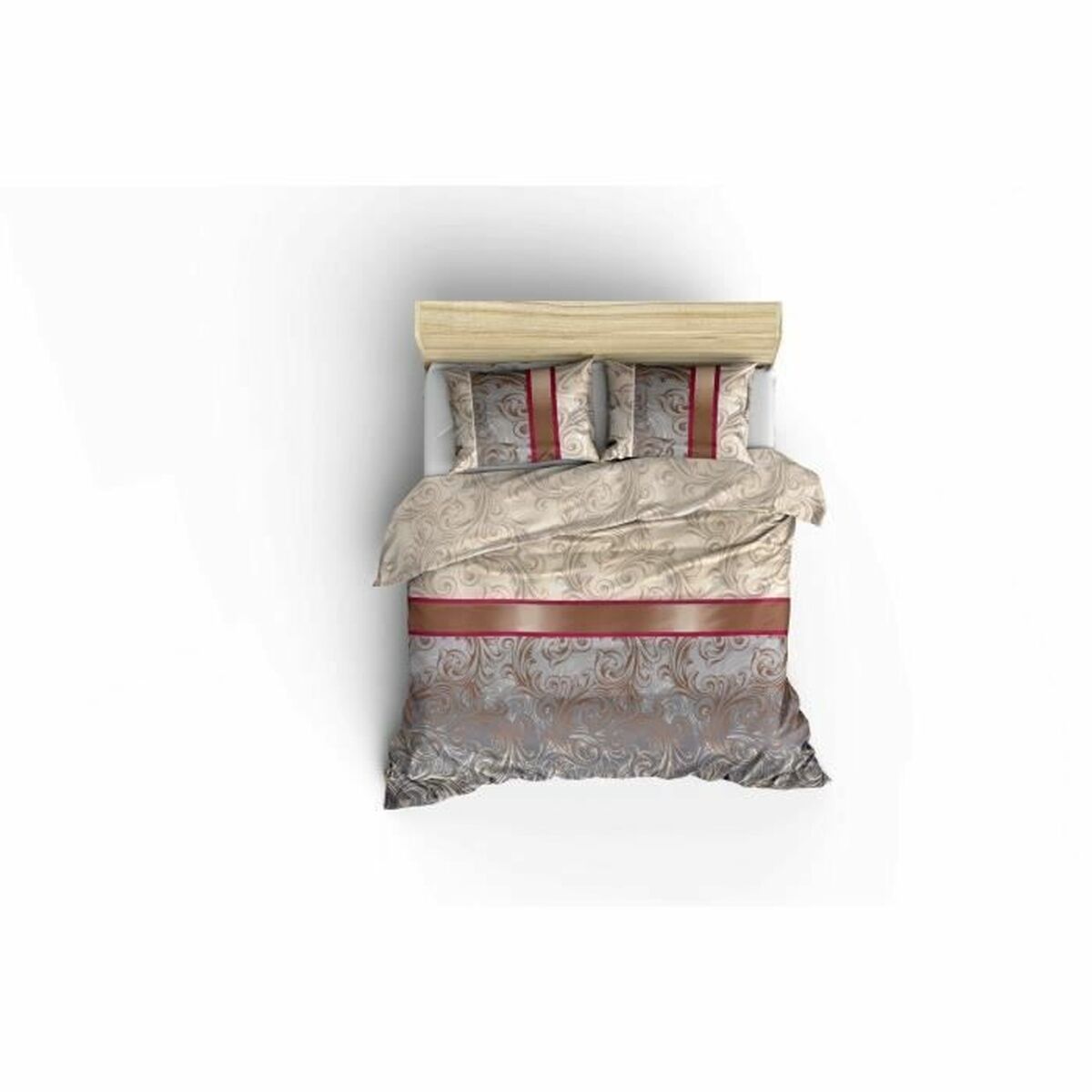 Duvet cover set Grey Super king 3 Pieces