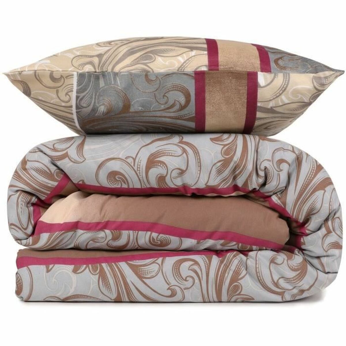 Duvet cover set Grey Super king 3 Pieces