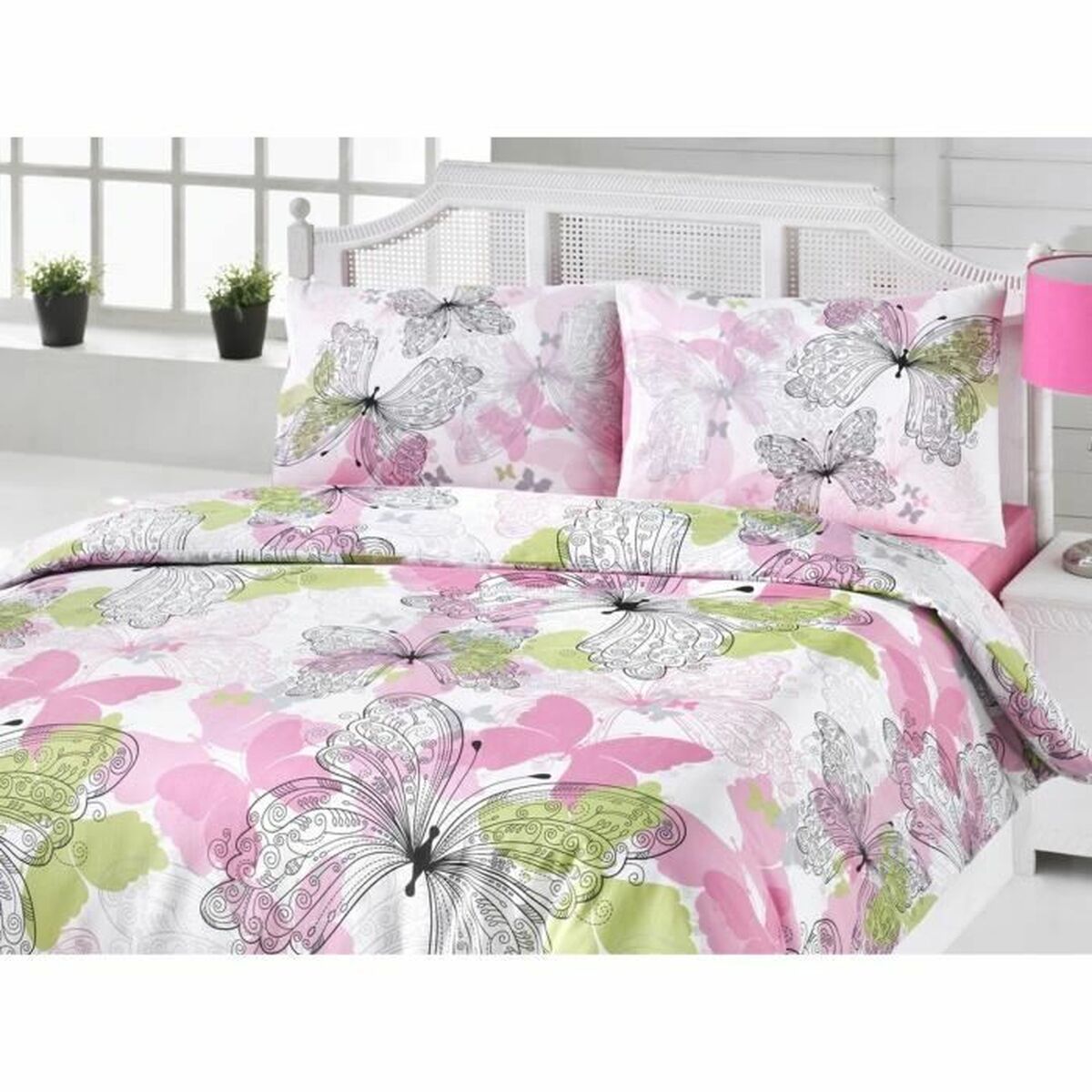 Duvet cover set Pink Super king 3 Pieces