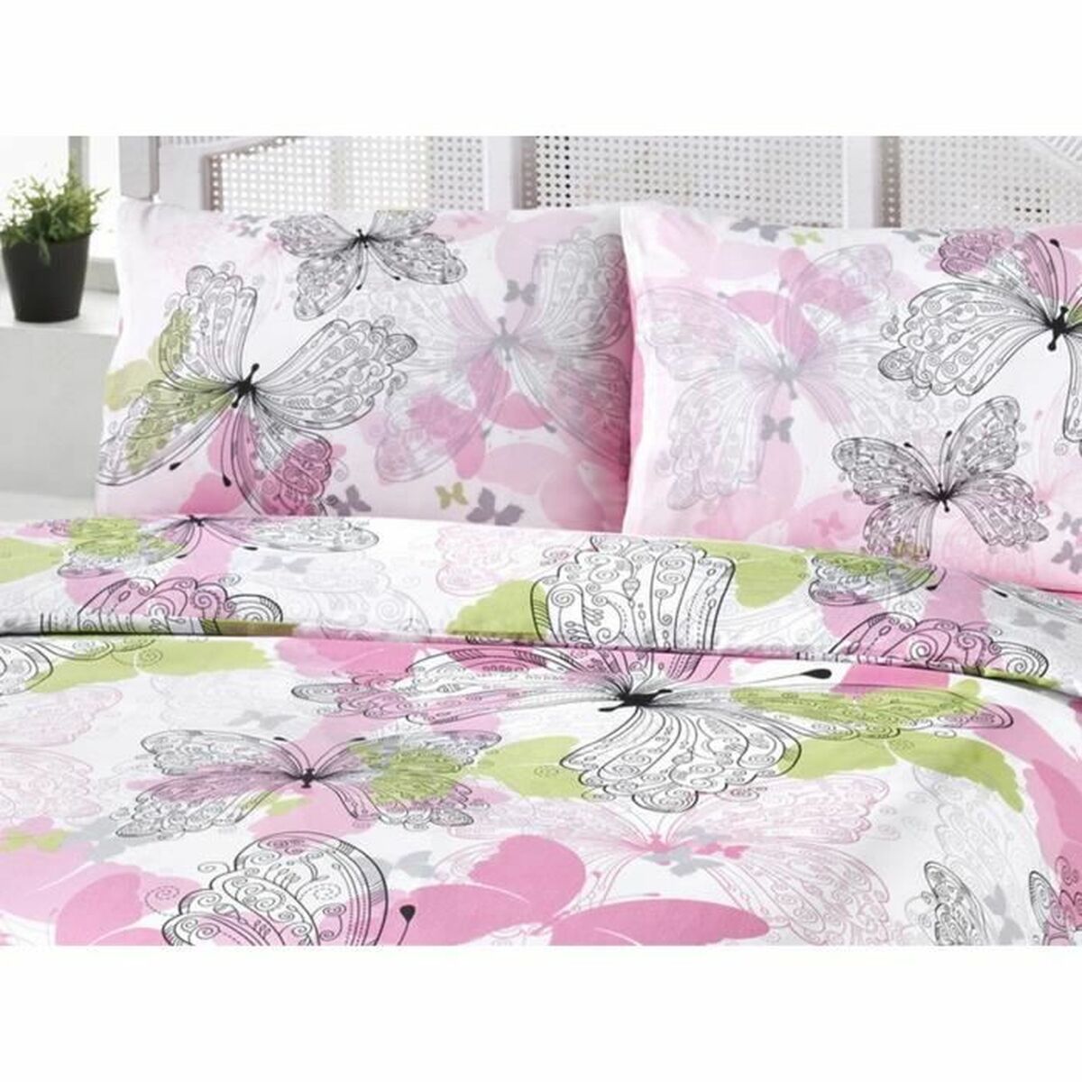 Duvet cover set Pink Super king 3 Pieces