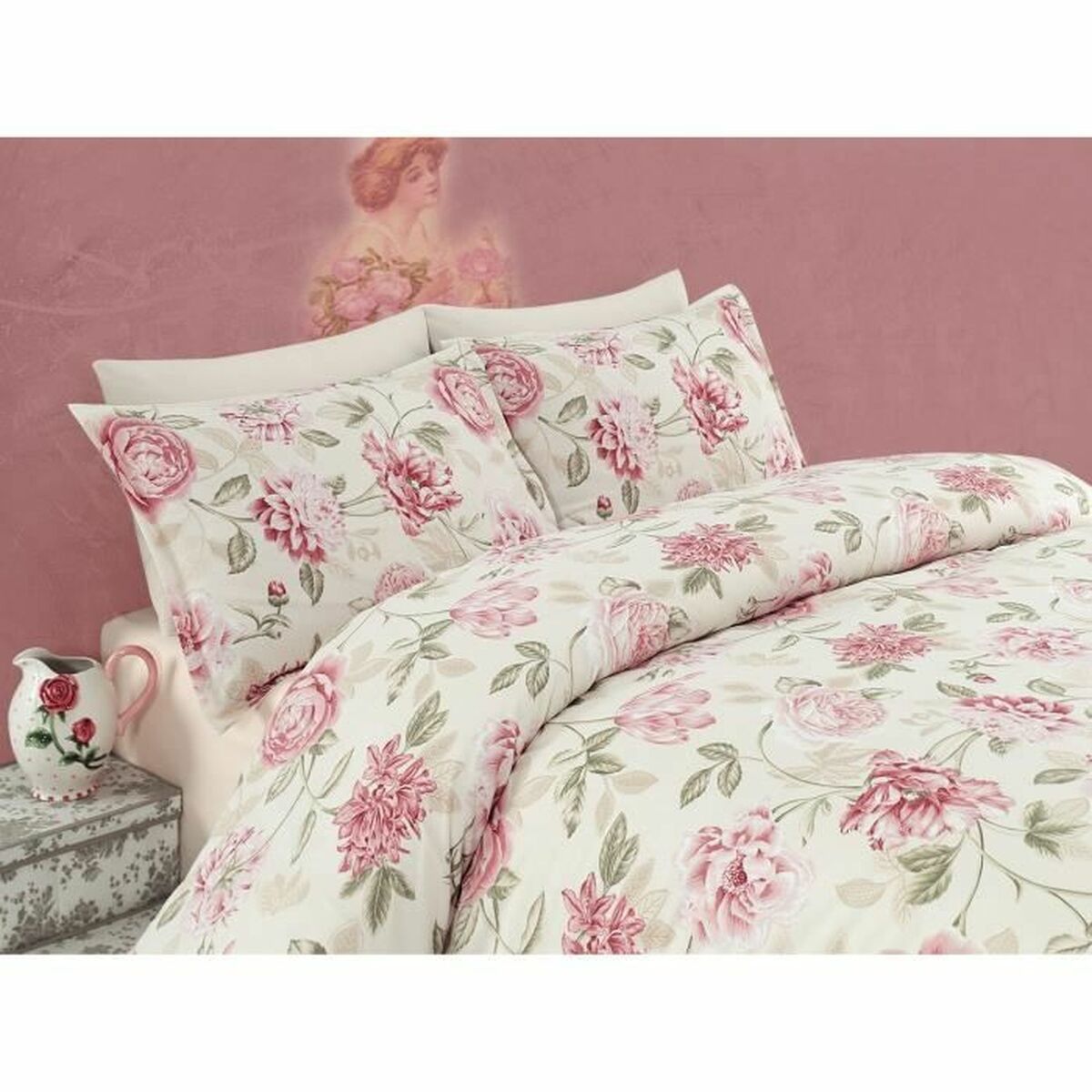 Duvet cover set Cream Super king 3 Pieces