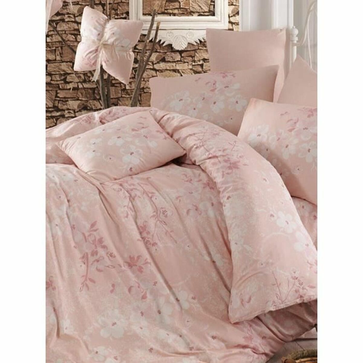 Duvet cover set Pink Super king 3 Pieces