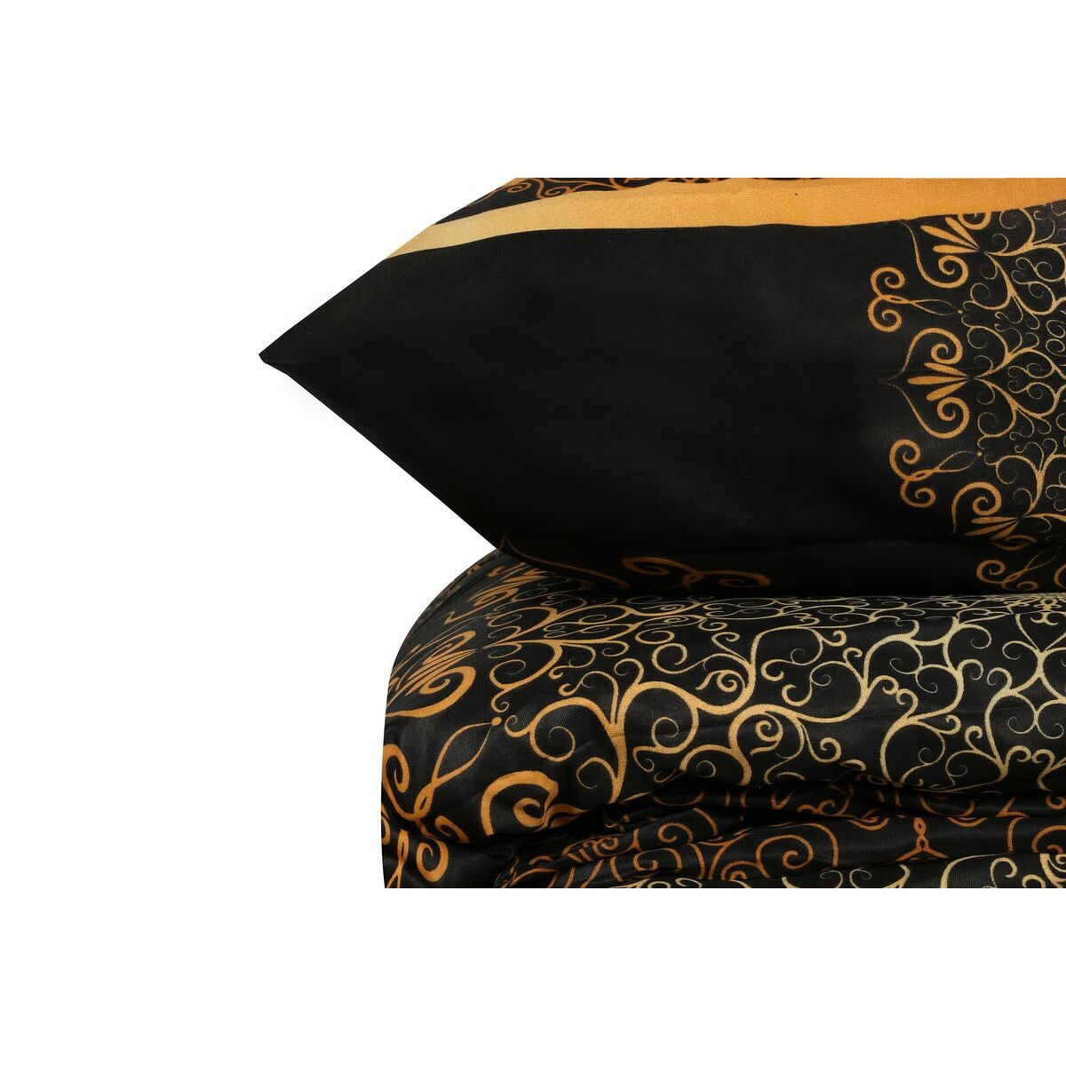 Duvet cover set Black Super king 3 Pieces