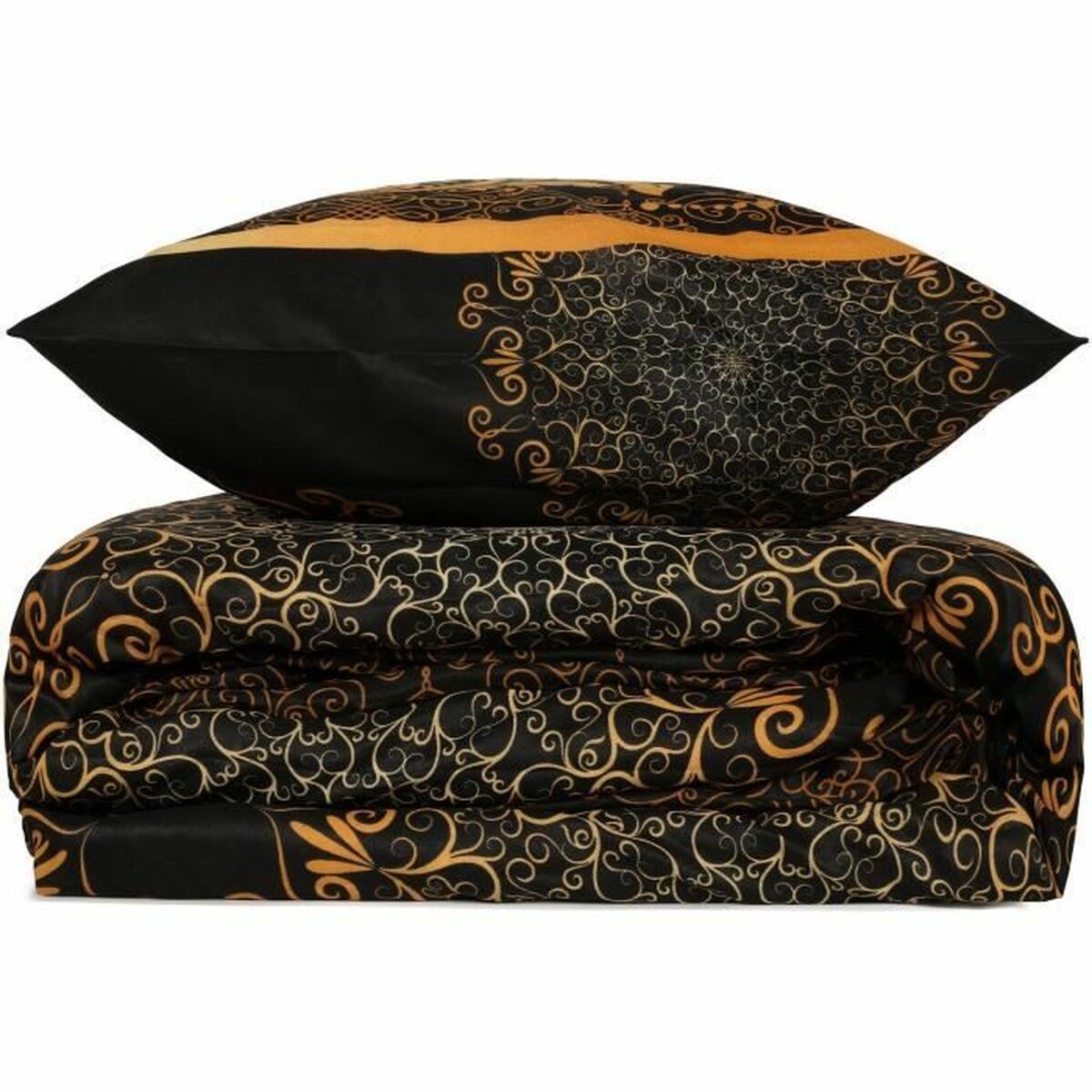 Duvet cover set Black Super king 3 Pieces