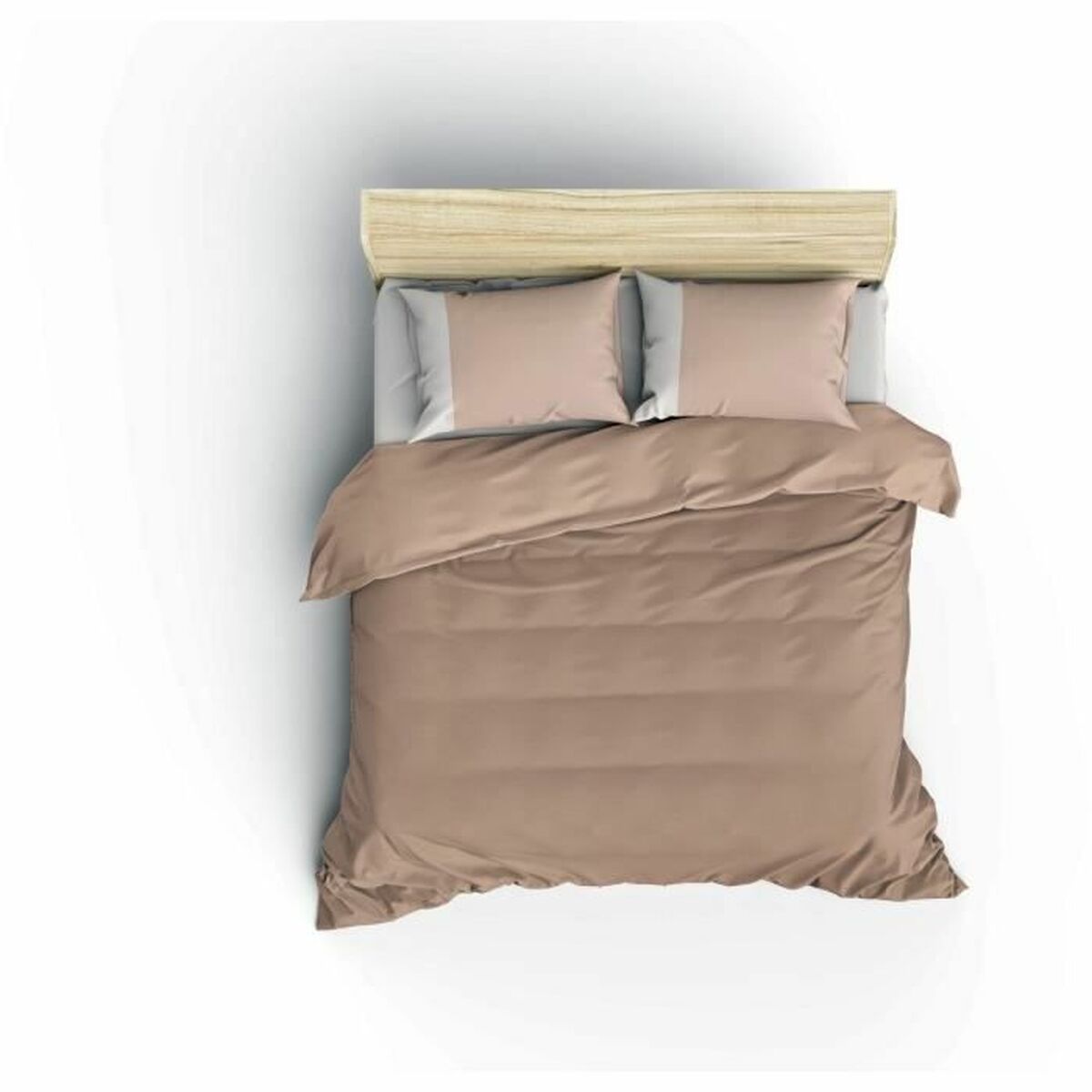 Duvet cover set White Brown 220 x 240 cm