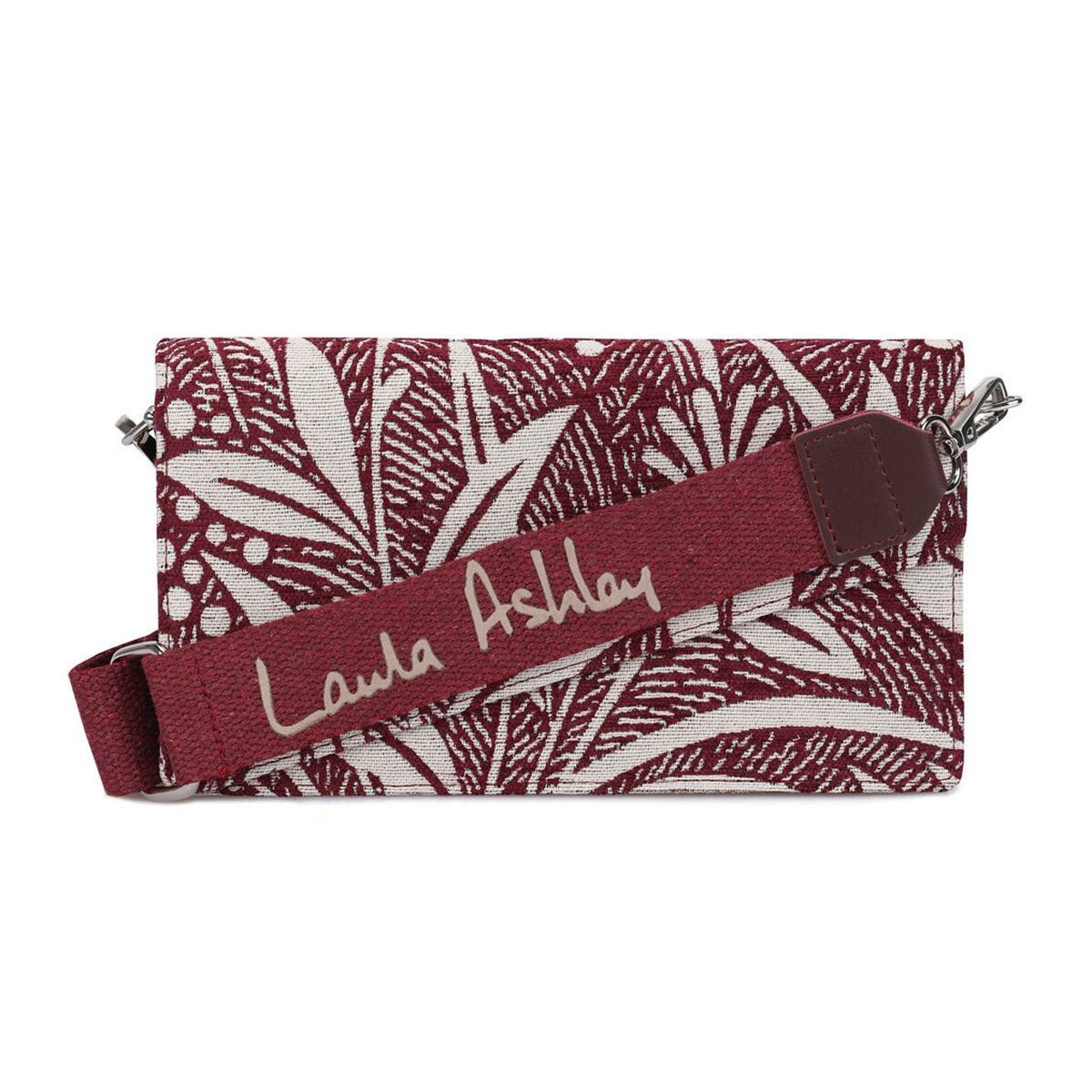 Women’s Handbag Laura Ashley CRESTON-FLOWER-CLARET-RED Grey 24 x 13 x 3 cm