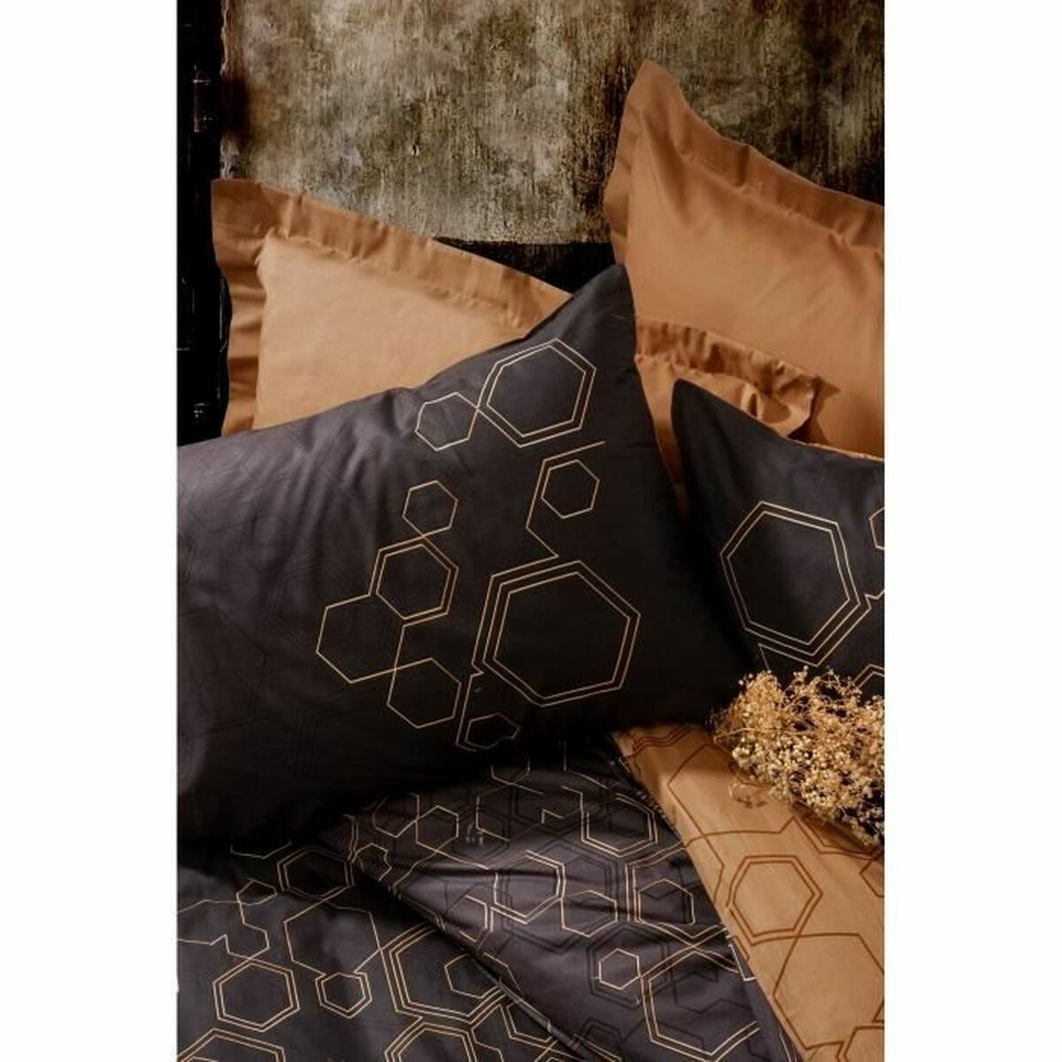 Duvet cover set Black 220 x 240 cm