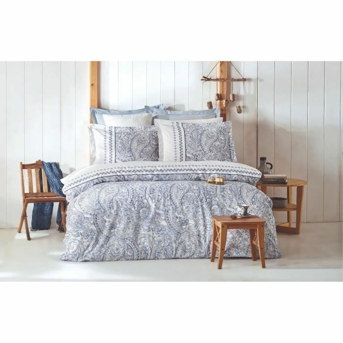 Duvet cover set Blue Super king 3 Pieces