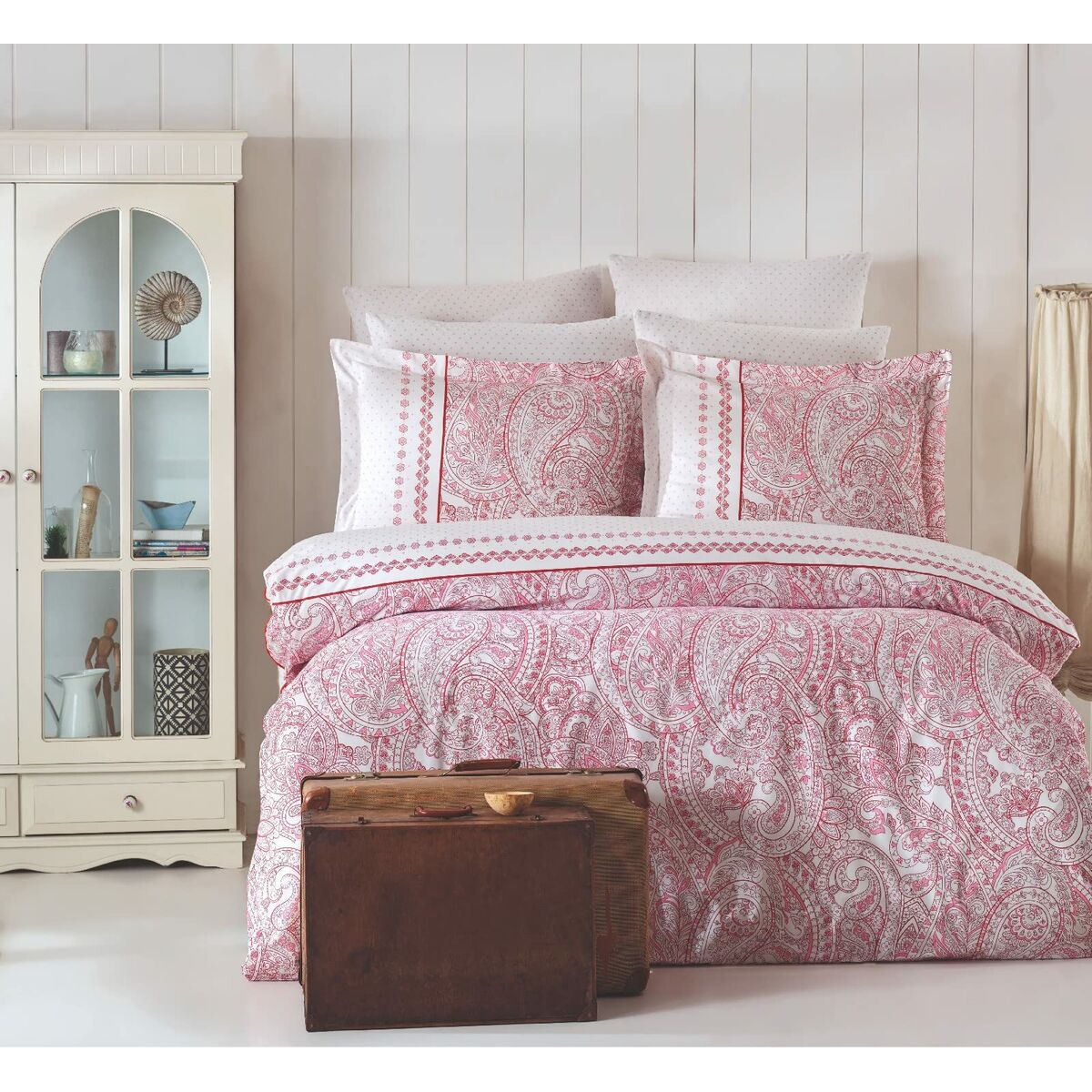 Duvet cover set Pink Super king 3 Pieces
