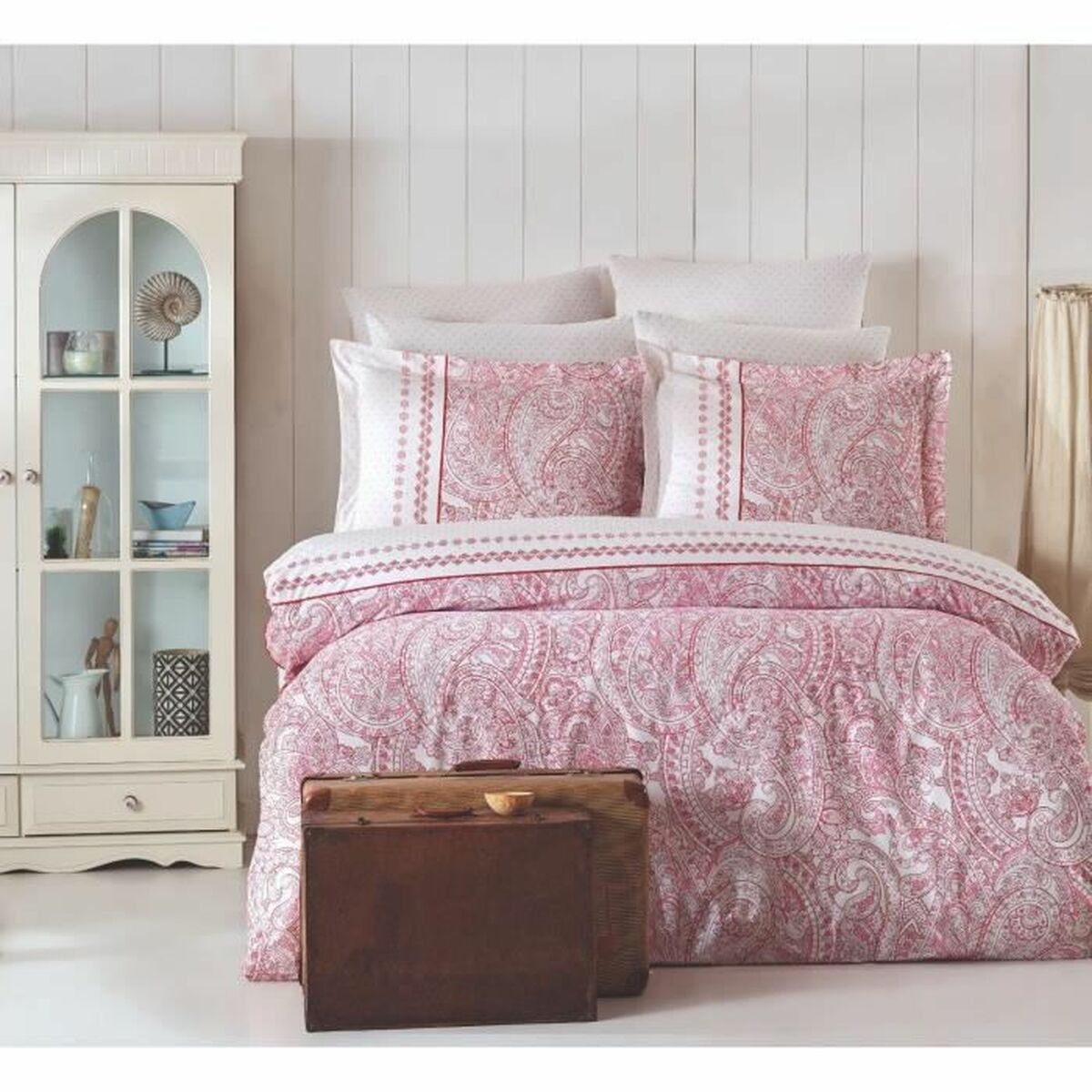 Duvet cover set Pink Super king 3 Pieces