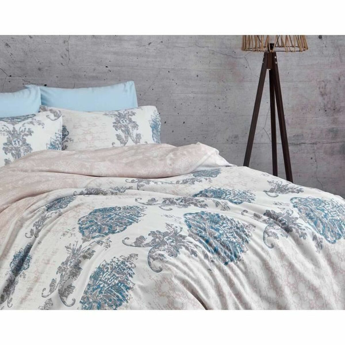 Duvet cover set Blue Super king 3 Pieces