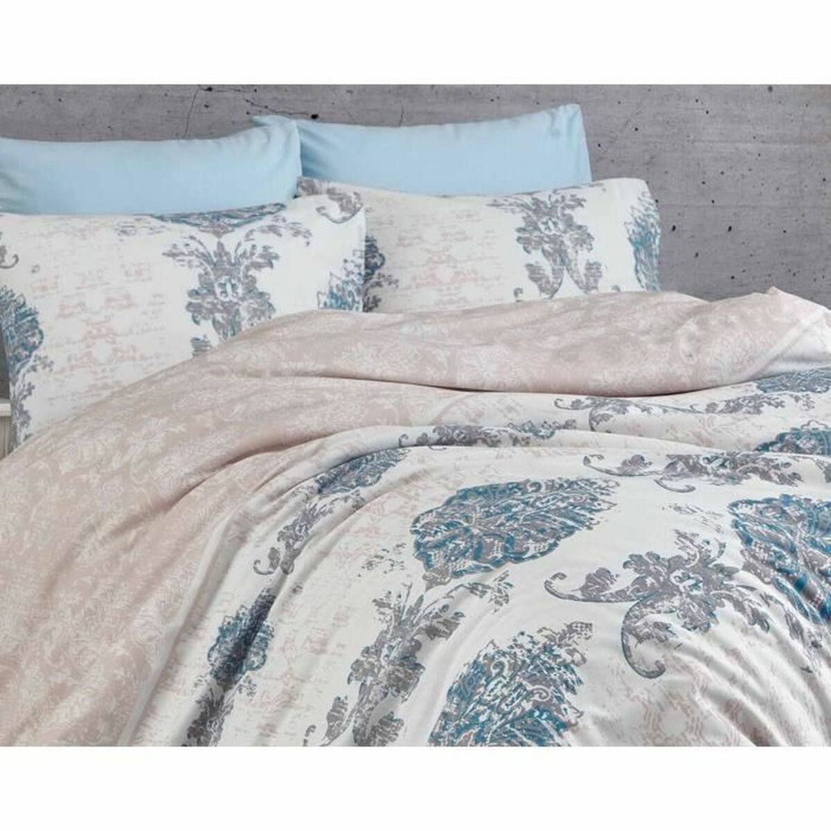 Duvet cover set Blue Super king 3 Pieces