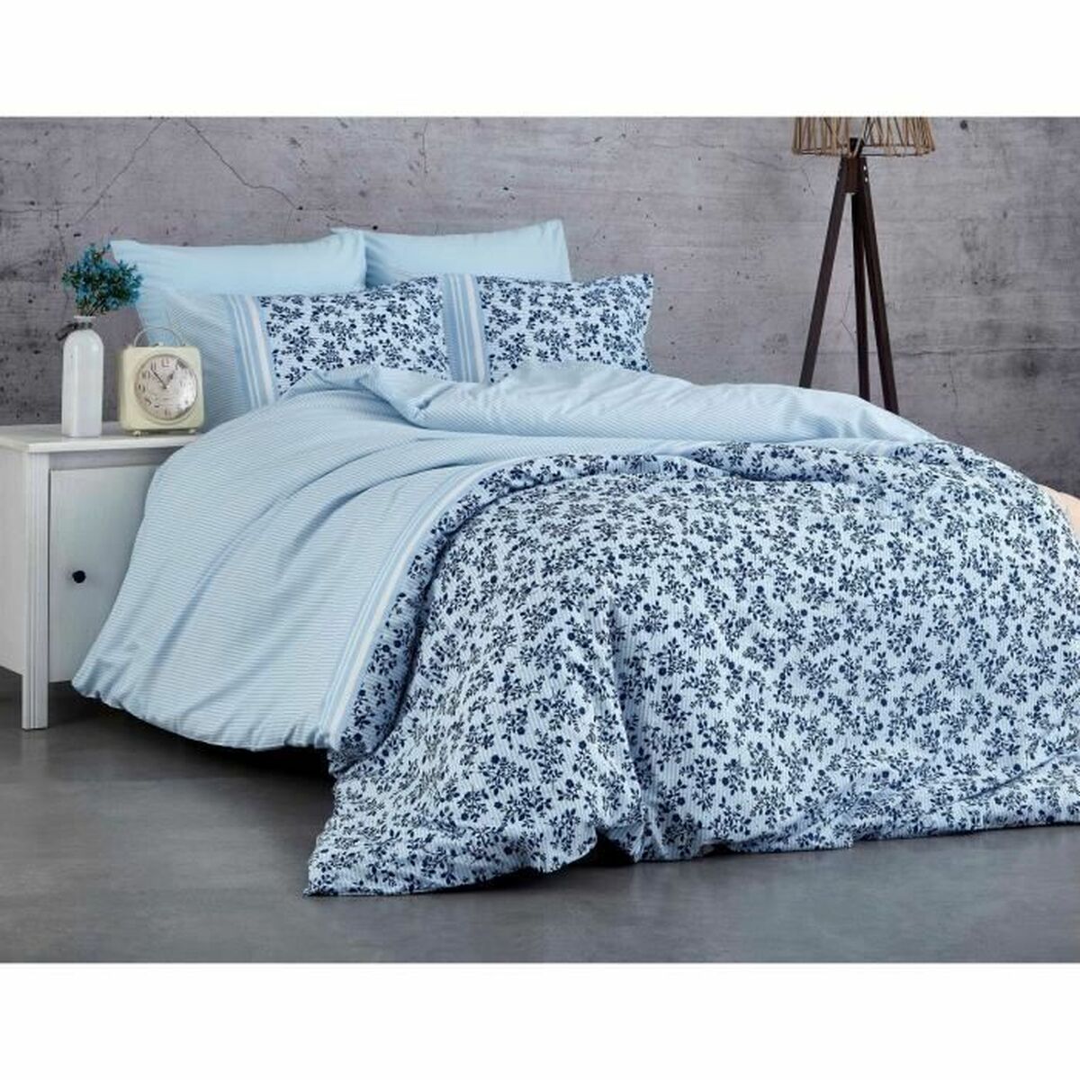Duvet cover set Blue Super king 3 Pieces