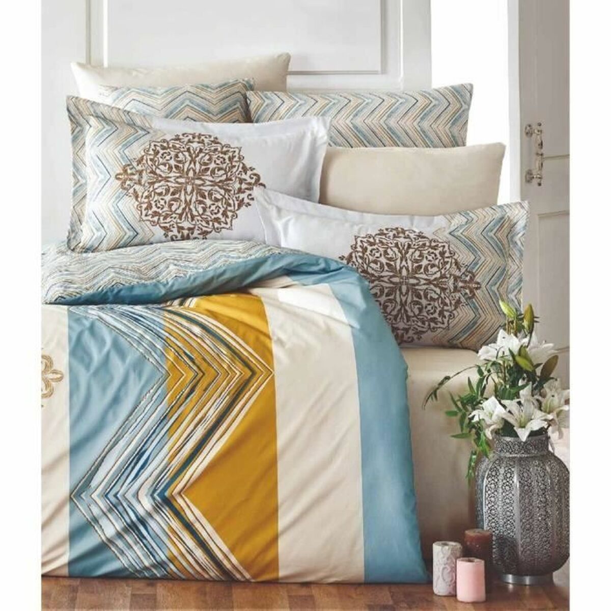 Duvet cover set White Super king 3 Pieces