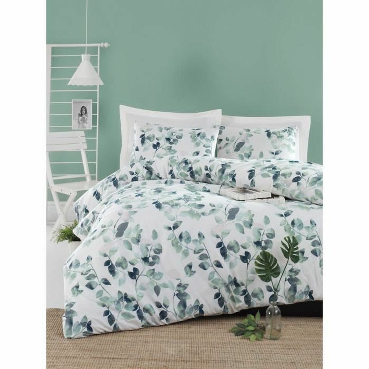 Duvet cover set Green Super king 3 Pieces