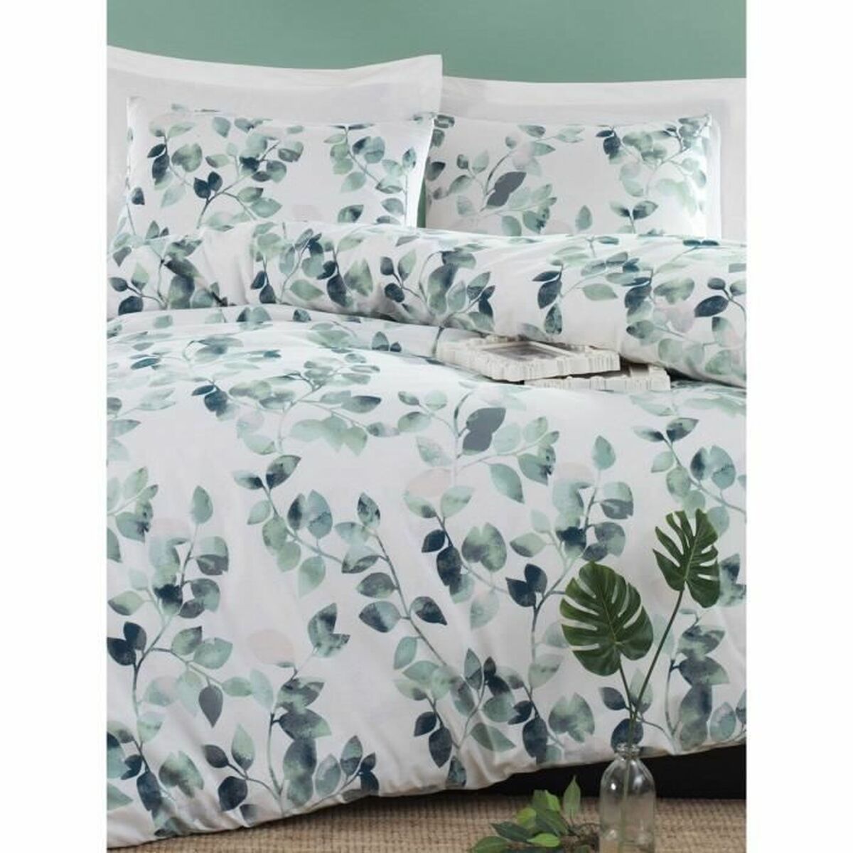 Duvet cover set Green Super king 3 Pieces