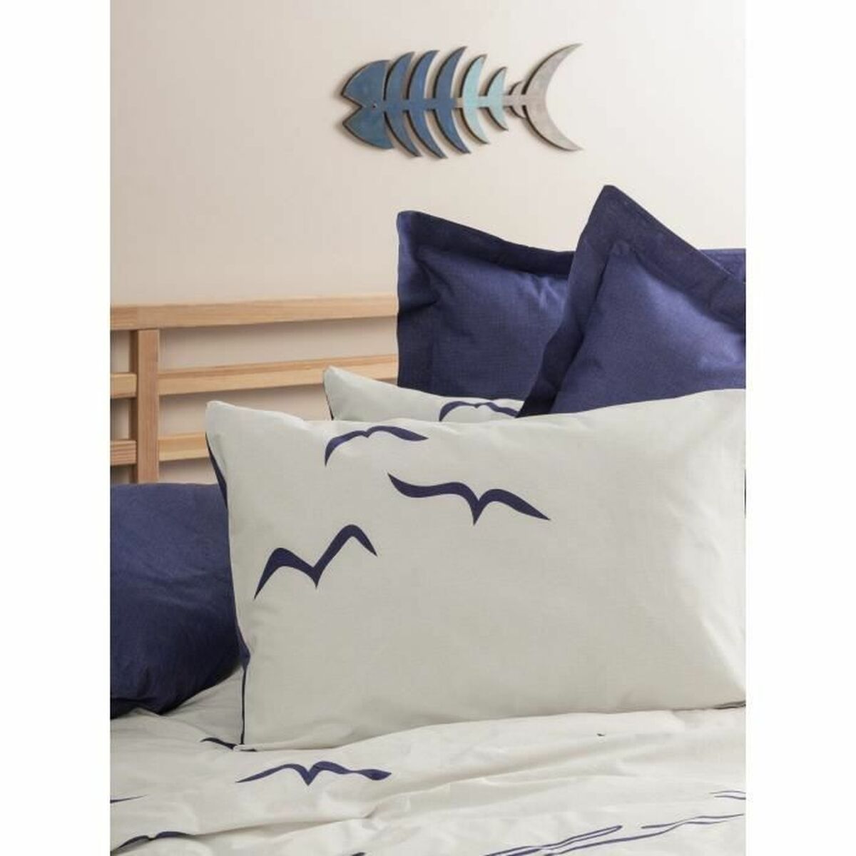 Duvet cover set Blue White 220 x 240 cm