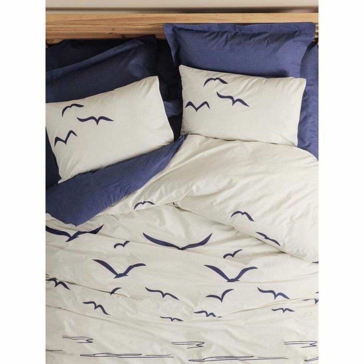 Duvet cover set Blue White 220 x 240 cm
