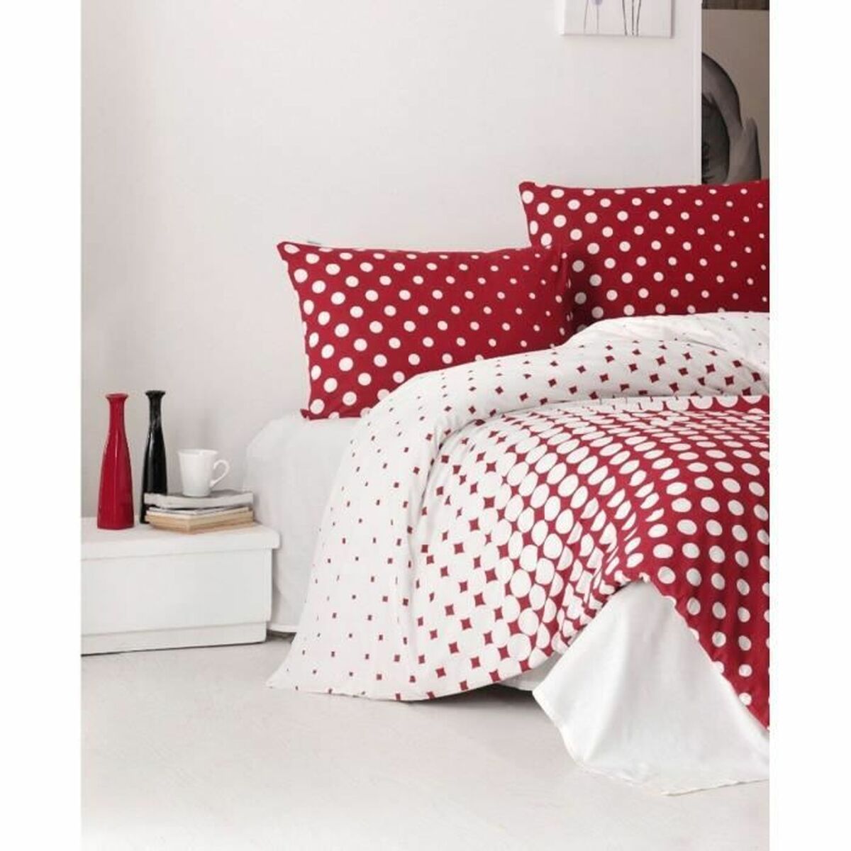 Duvet cover set Red Super king 3 Pieces