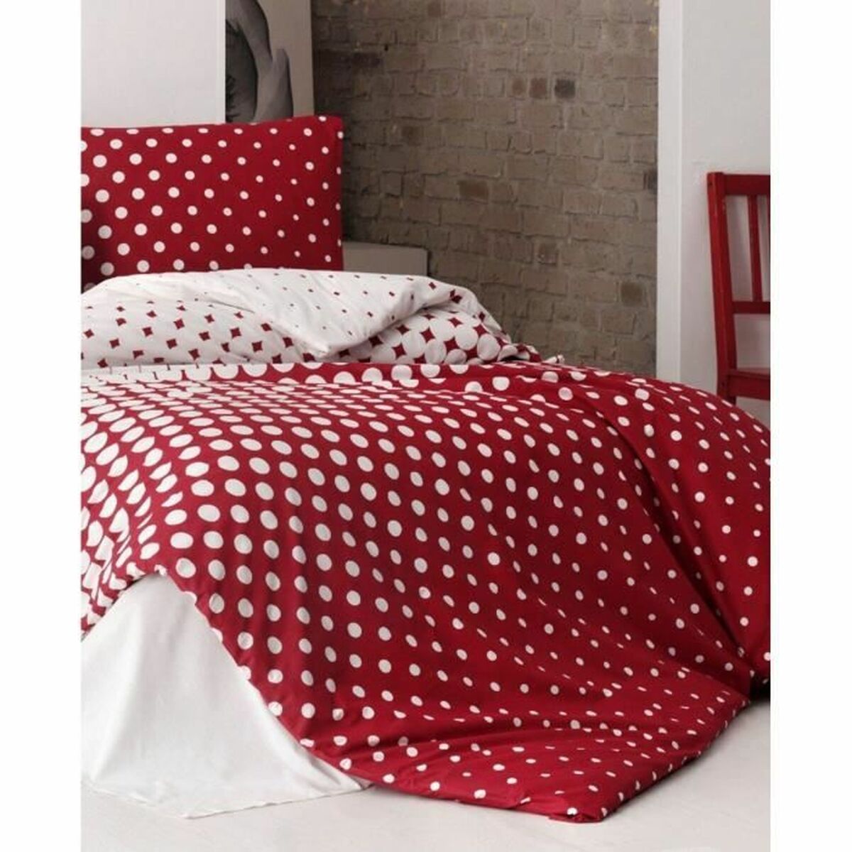 Duvet cover set Red Super king 3 Pieces