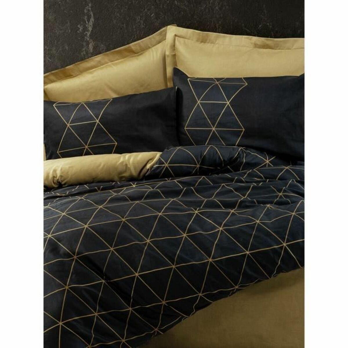 Duvet cover set Black 220 x 240 cm