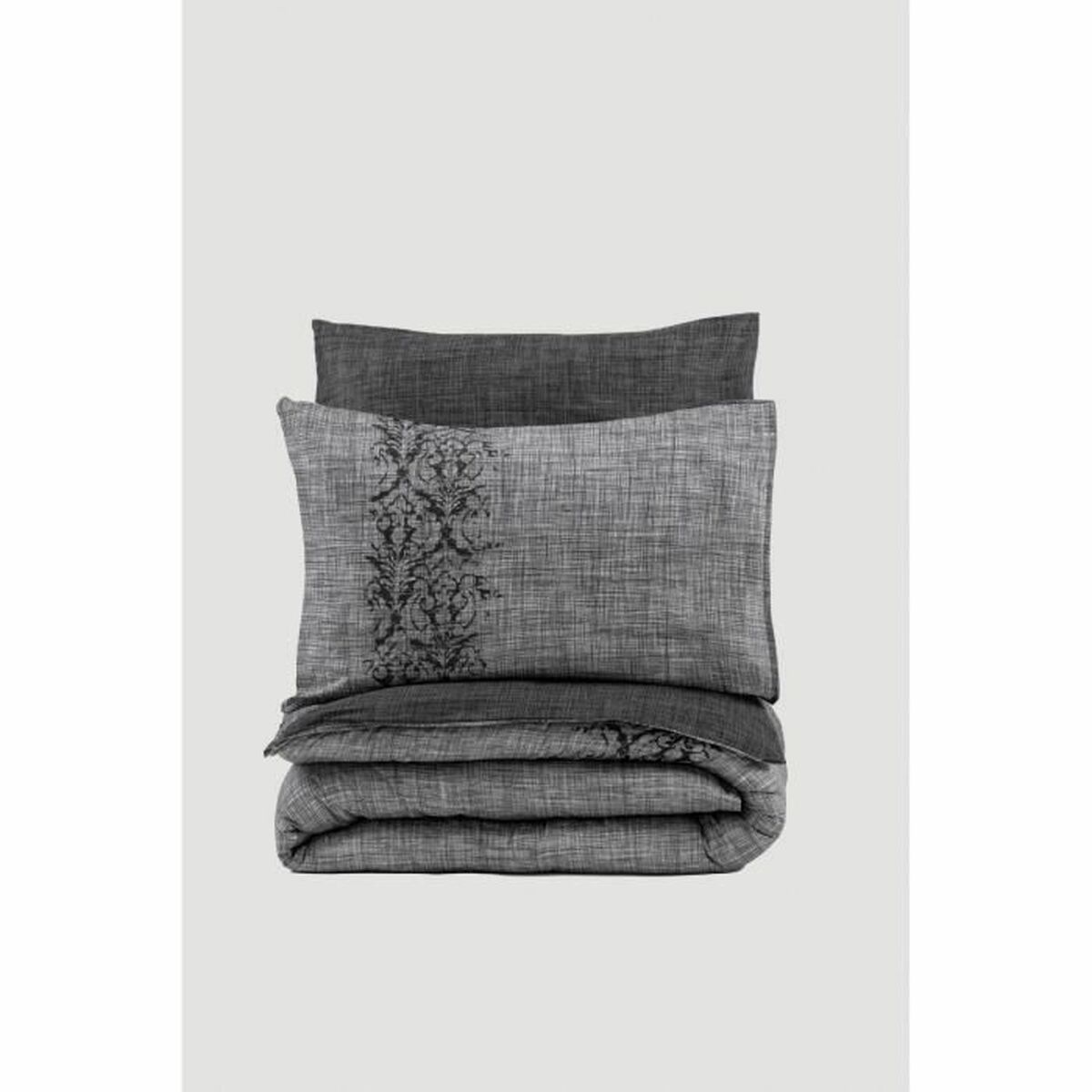 Duvet cover set Grey 220 x 240 cm