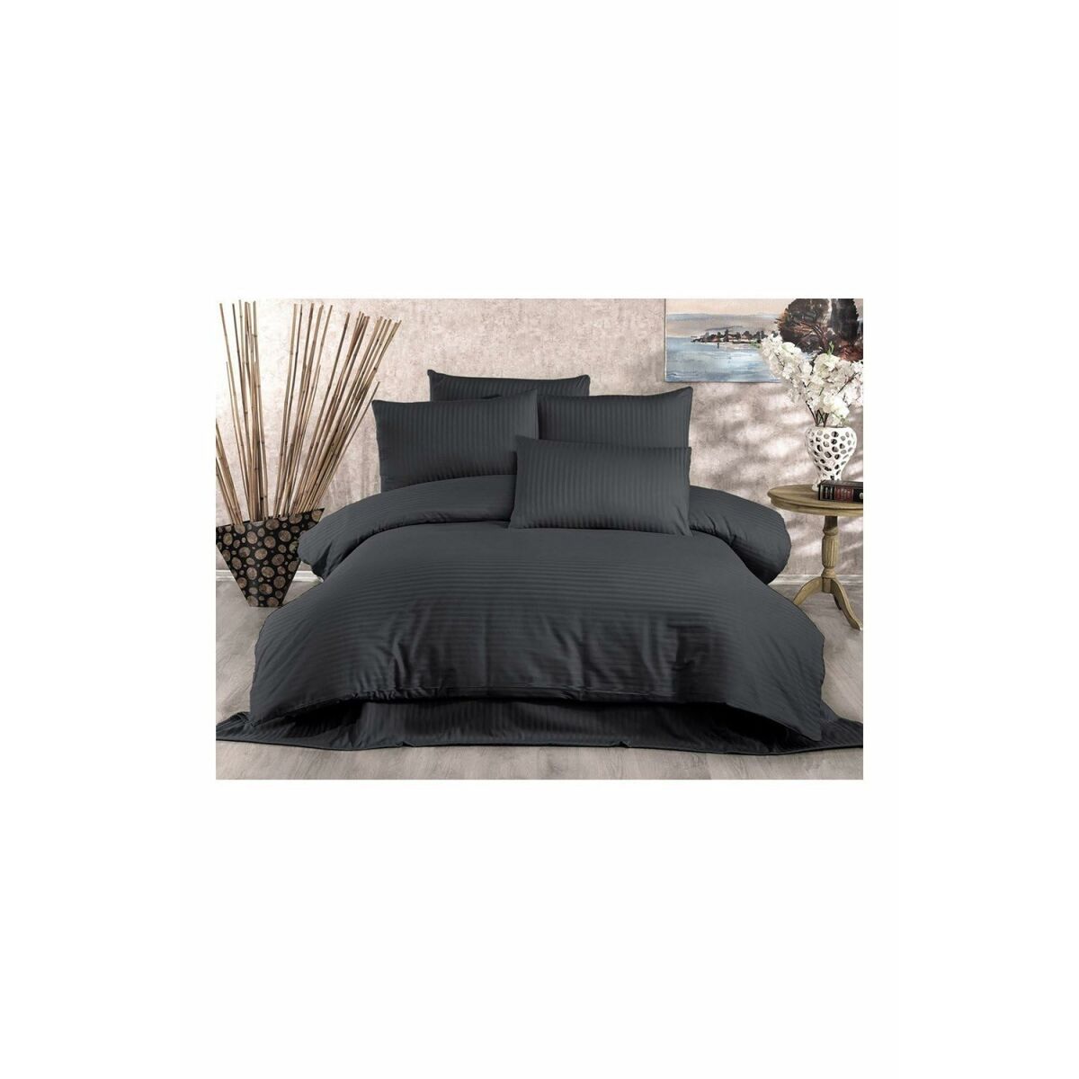 Duvet cover set Grey Super king 3 Pieces