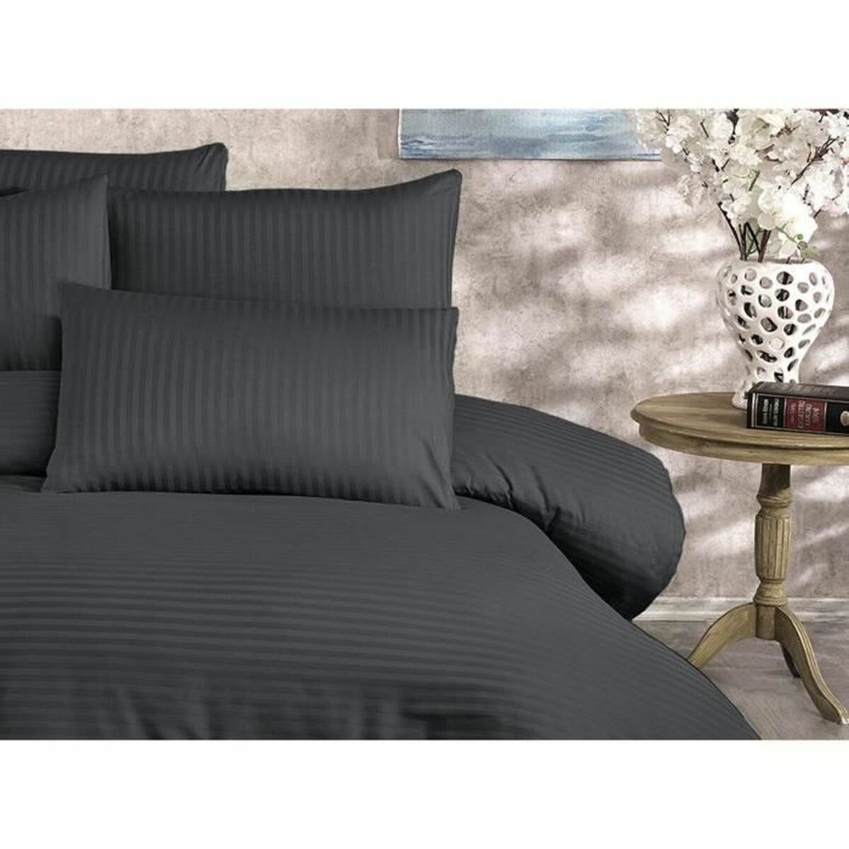 Duvet cover set Grey Super king 3 Pieces