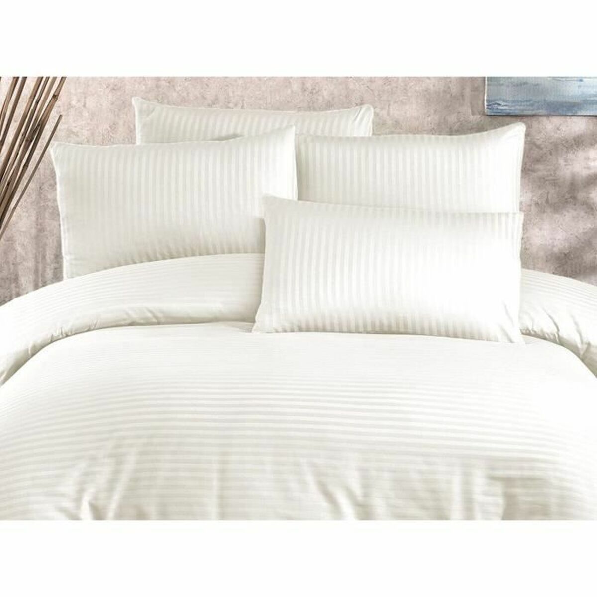 Duvet cover set Cream Super king 3 Pieces