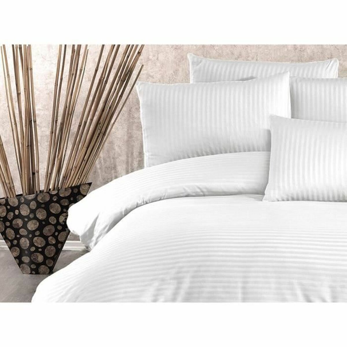 Duvet cover set White Super king 3 Pieces