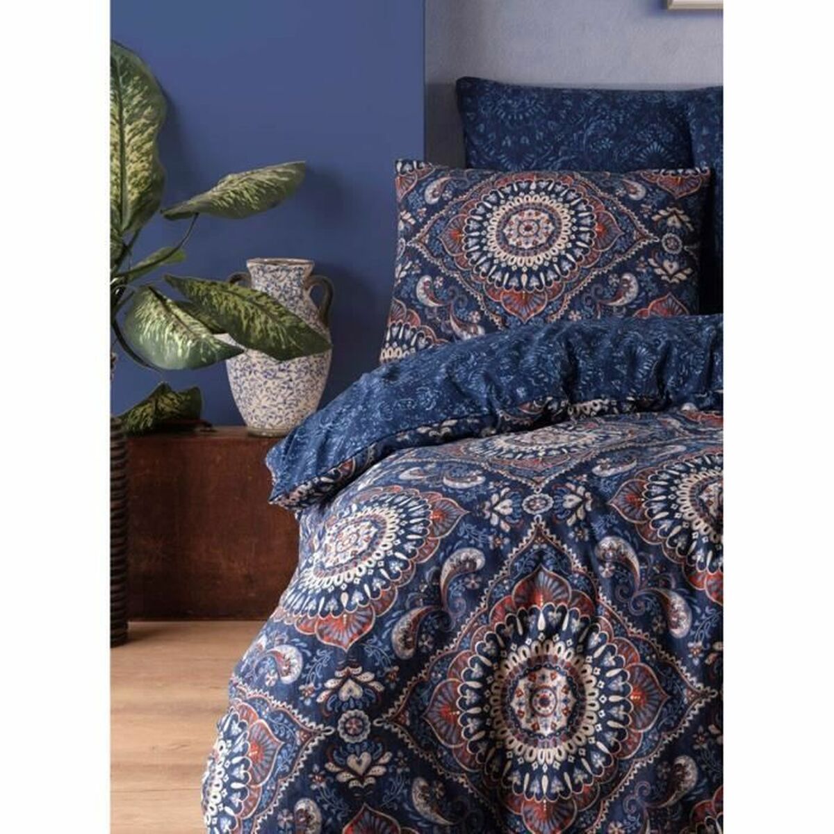 Duvet cover set Blue Super king 3 Pieces
