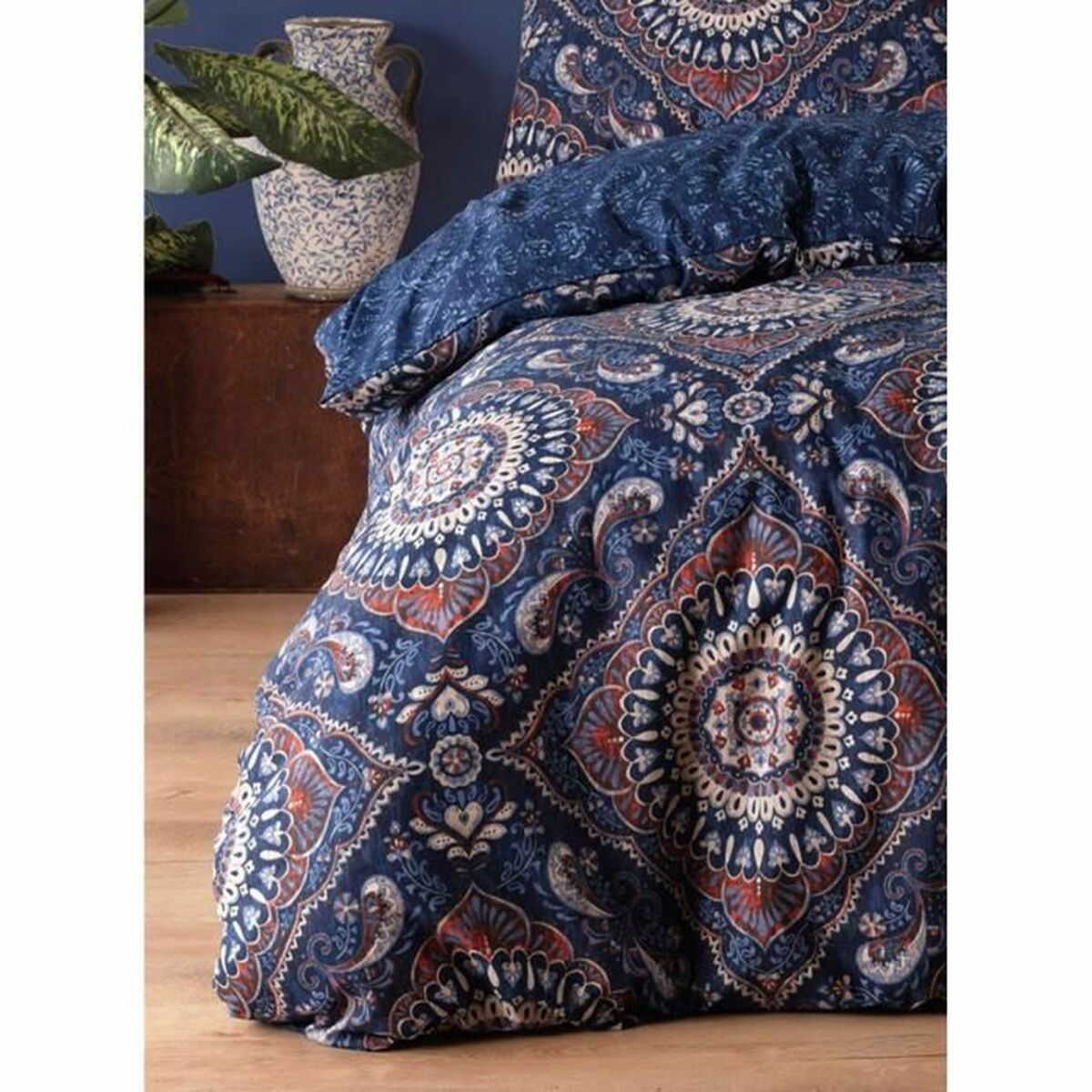 Duvet cover set Blue Super king 3 Pieces