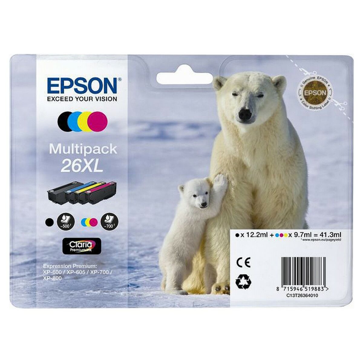 Original Ink Cartridge Epson T2636 XL Black Yellow Original Ink Cartridge Epson T2636 XL Black Yellow