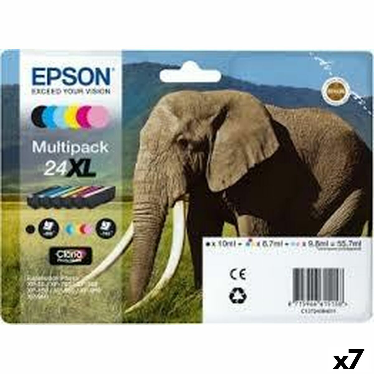 Original Ink Cartridge Epson Black/Cyan/Magenta/Yellow (7 Units) (6 Units) Original Ink Cartridge Epson Black/Cyan/Magenta/Yellow (7 Units) (6 Units)