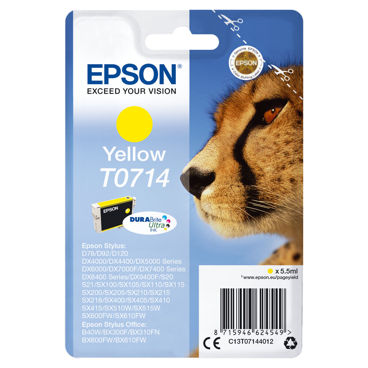 Original Ink Cartridge Epson C13T07144022 Yellow Original Ink Cartridge Epson C13T07144022 Yellow