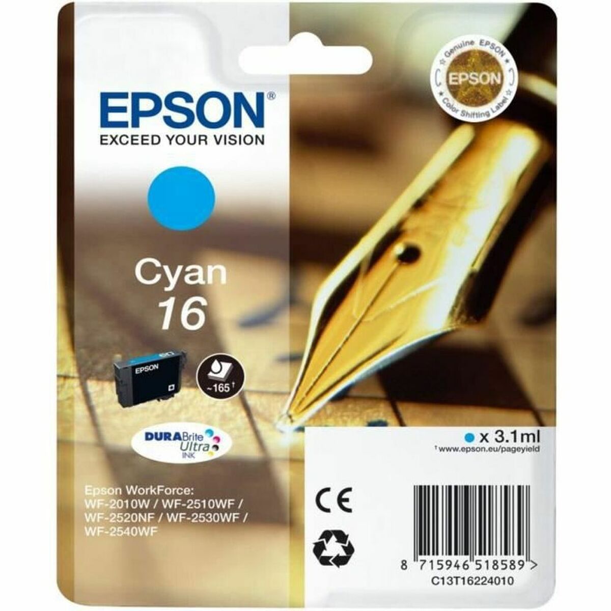 Original Ink Cartridge Epson 16 Cyan Original Ink Cartridge Epson 16 Cyan
