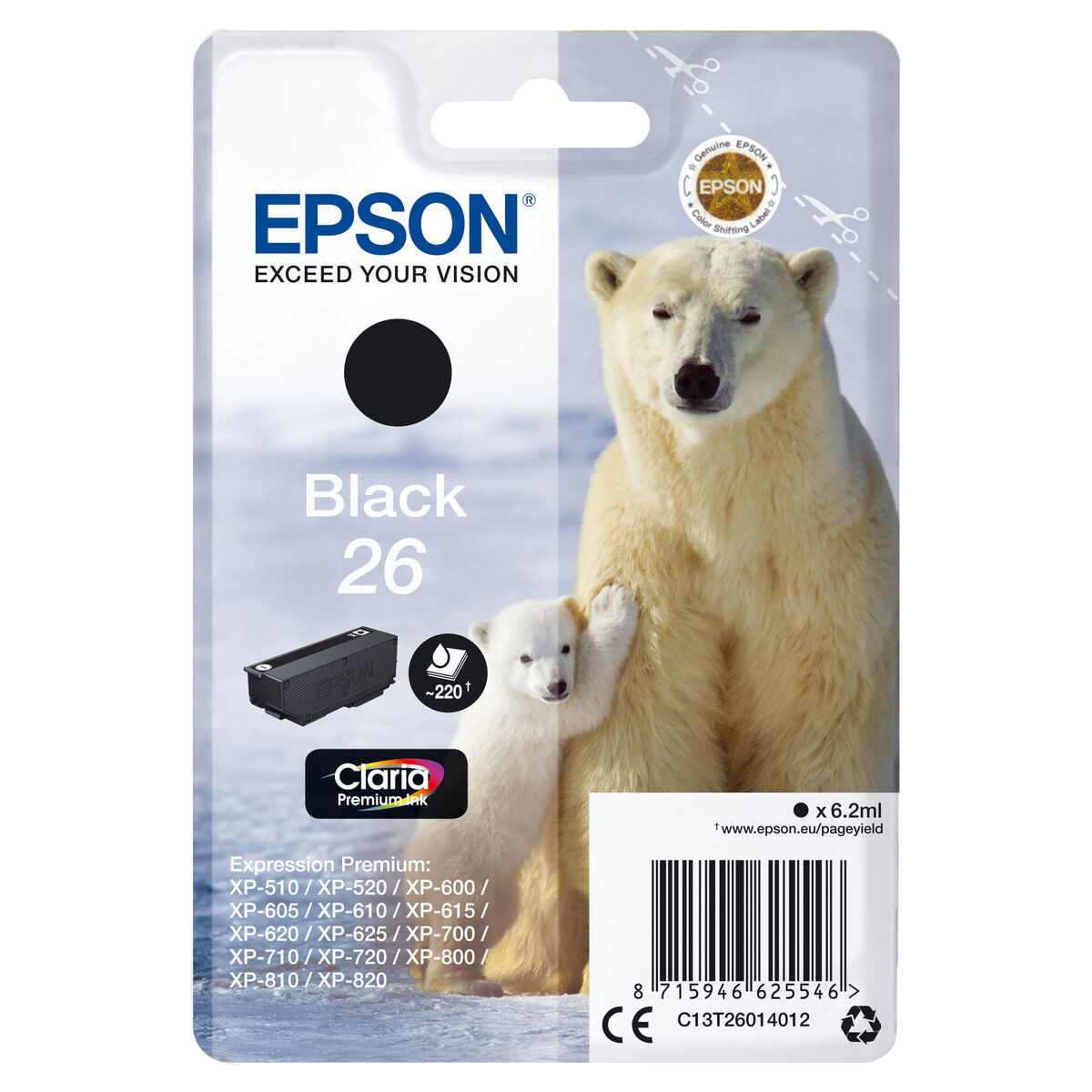 Original Ink Cartridge Epson T2601 Black