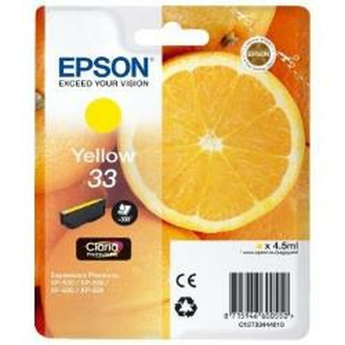 Compatible Ink Cartridge Epson C13T33444022 Yellow Compatible Ink Cartridge Epson C13T33444022 Yellow