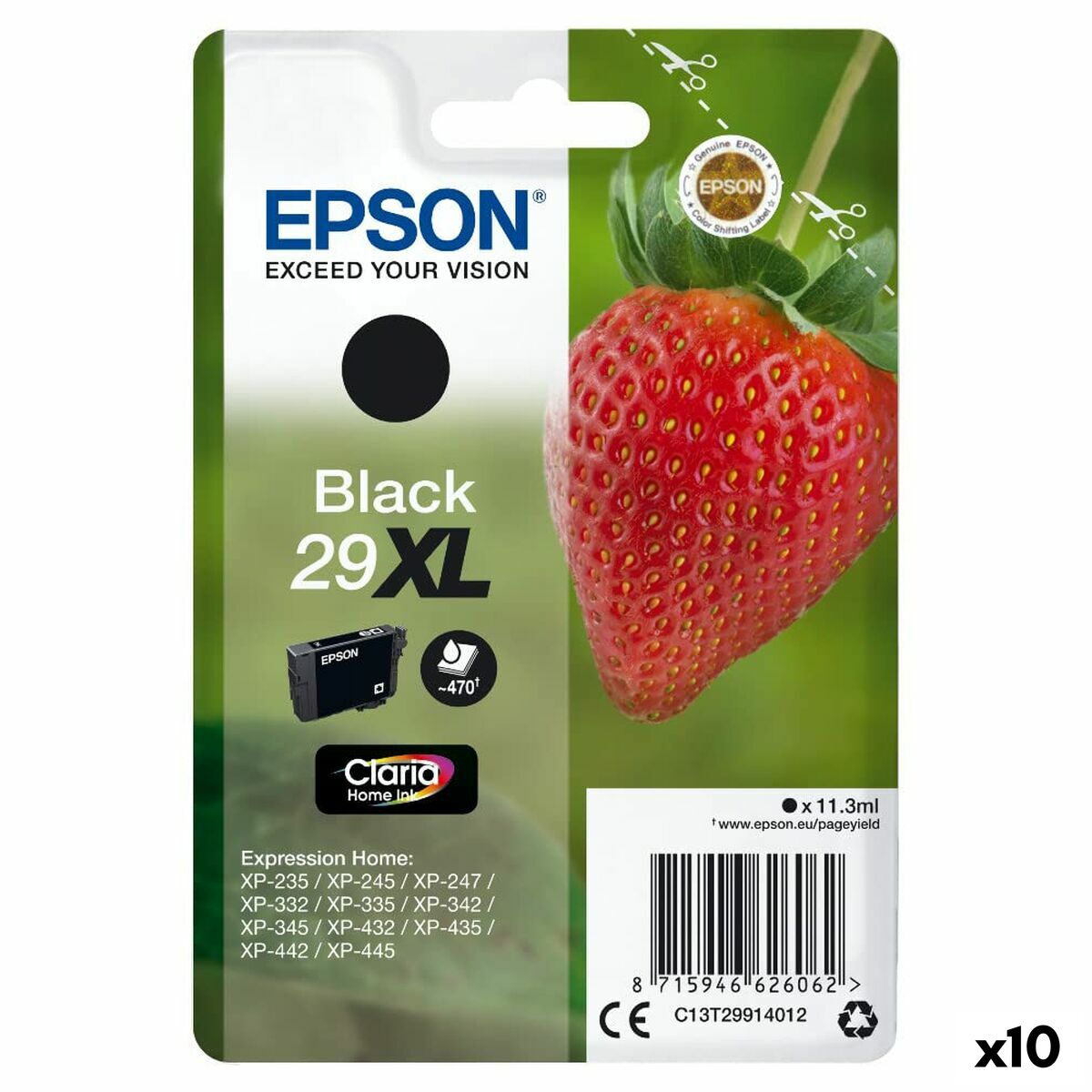 Original Ink Cartridge Epson 29 XL Black (10 Units) Original Ink Cartridge Epson 29 XL Black (10 Units)