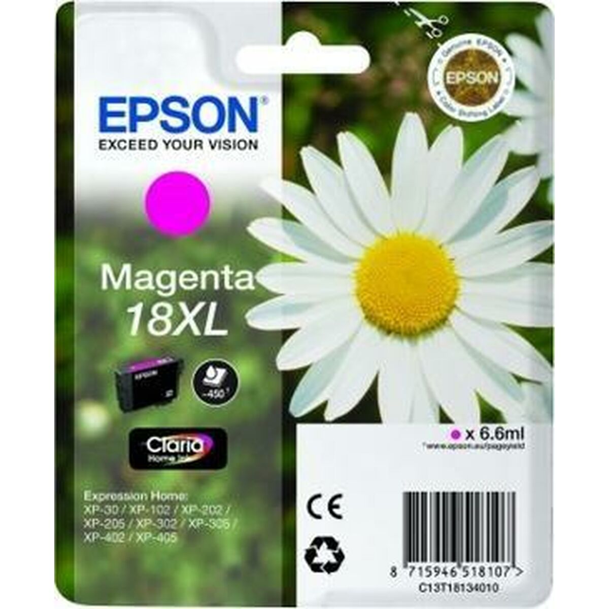 Original Ink Cartridge Epson Nº18XL Magenta (10 Units) (1 Unit)