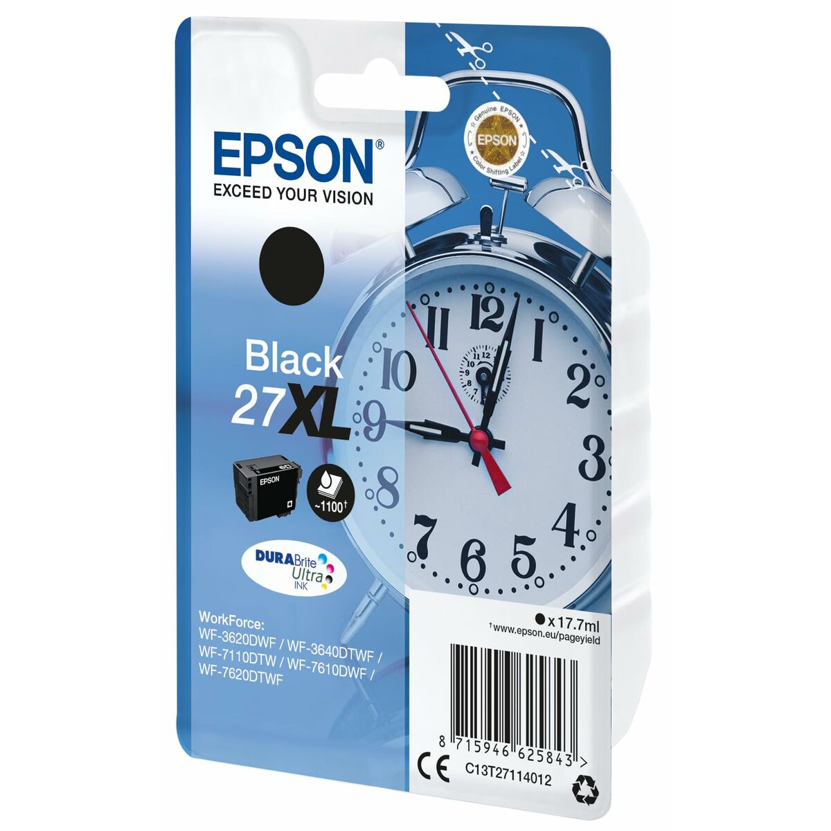 Original Ink Cartridge Epson WF-3000 7000 – Nº27XL Black (4 Units)