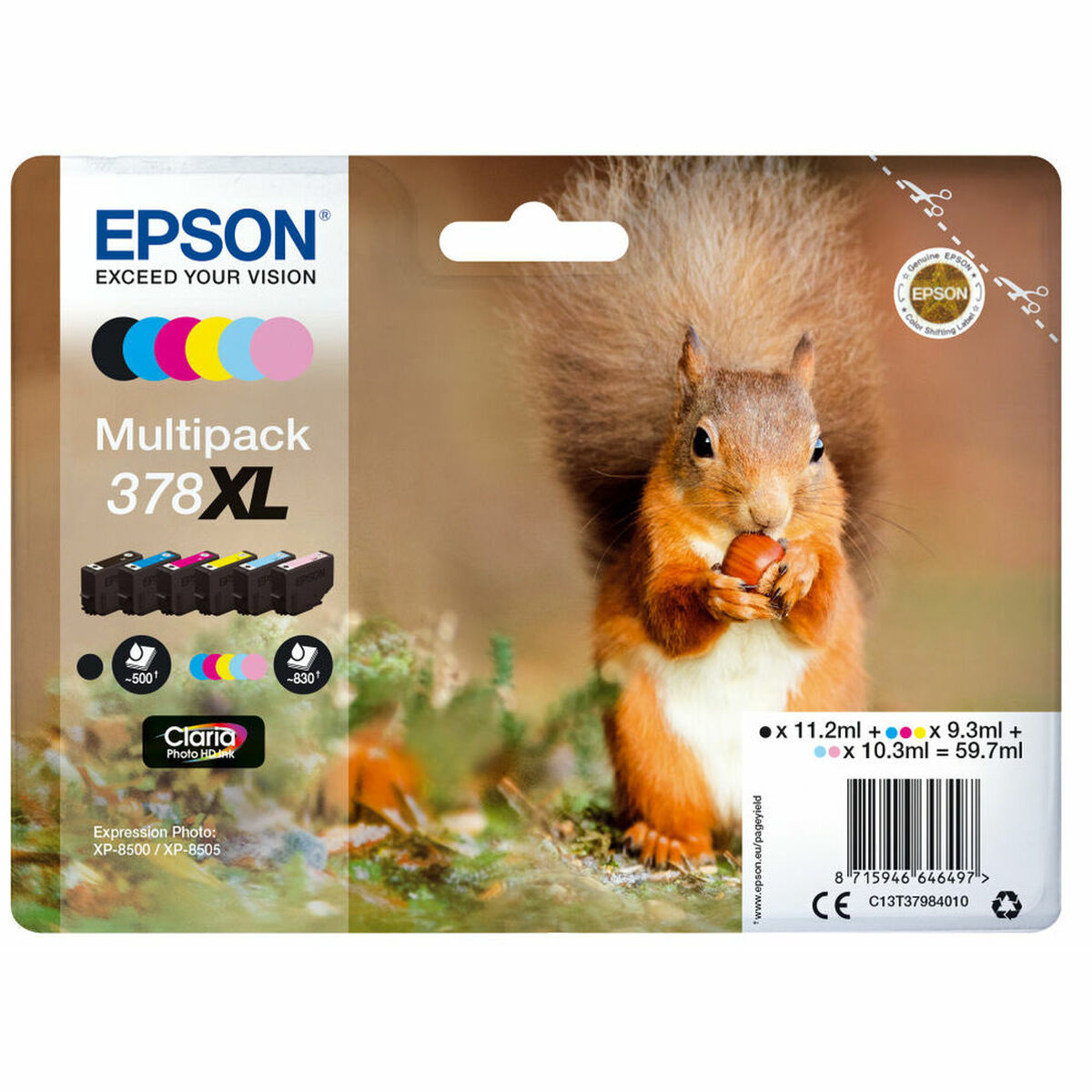 Replacement cartridges Epson EP64649 378XL Ink Yellow Black Cyan Magenta