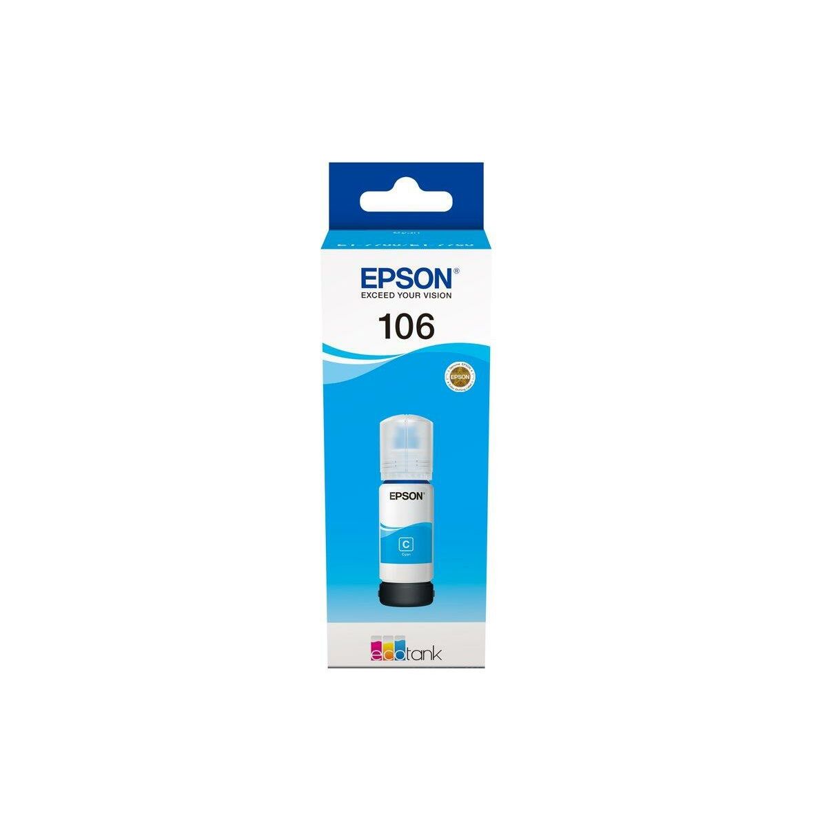 Compatible Ink Cartridge Epson 106 EcoTank Cyan ink bottle 70 ml Cyan Compatible Ink Cartridge Epson 106 EcoTank Cyan ink bottle 70 ml Cyan