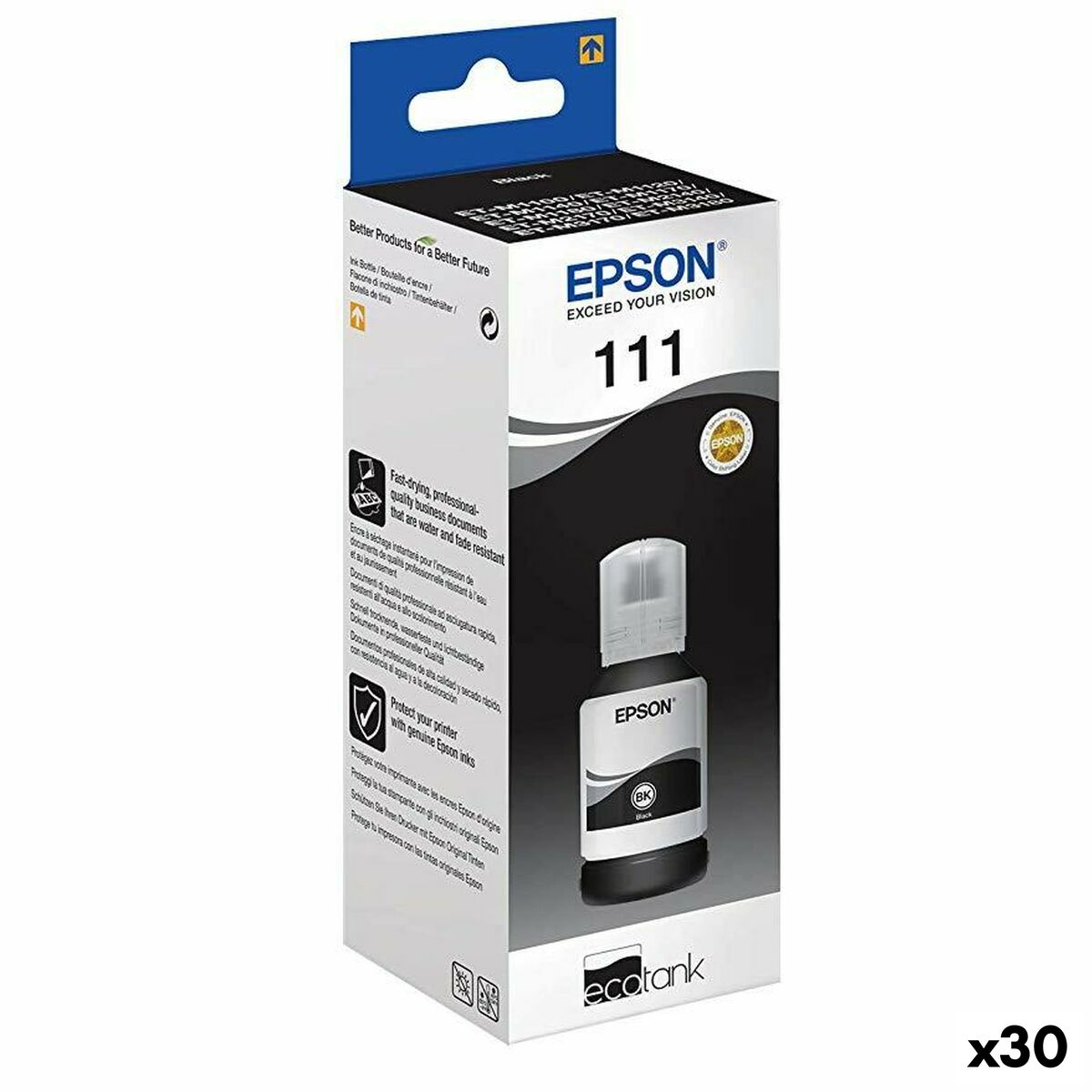 Ink for cartridge refills Epson N111 Black (30 Units) Ink for cartridge refills Epson N111 Black (30 Units)