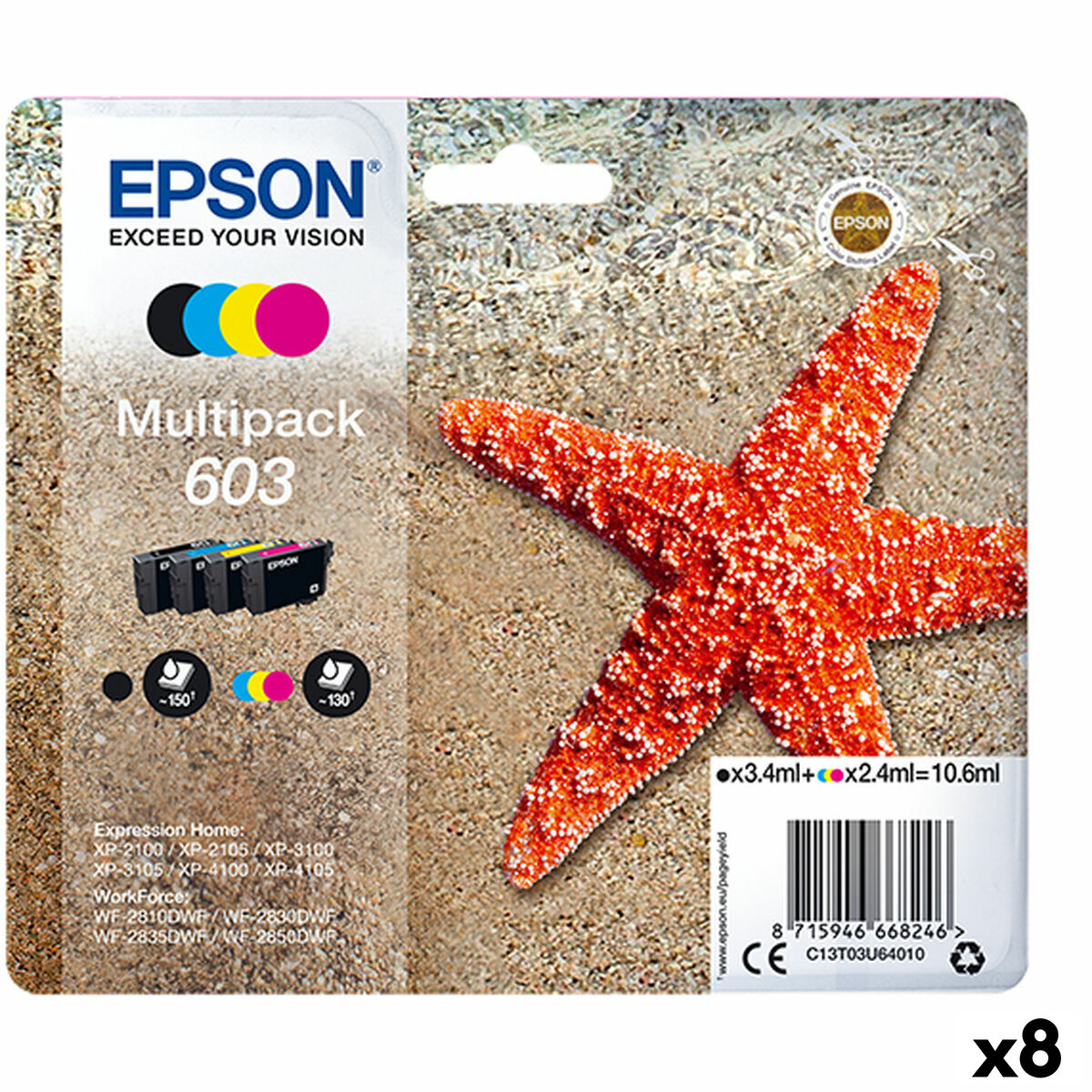Original Ink Cartridge Epson Nº 603 Black/Cyan/Magenta/Yellow Original Ink Cartridge Epson Nº 603 Black/Cyan/Magenta/Yellow