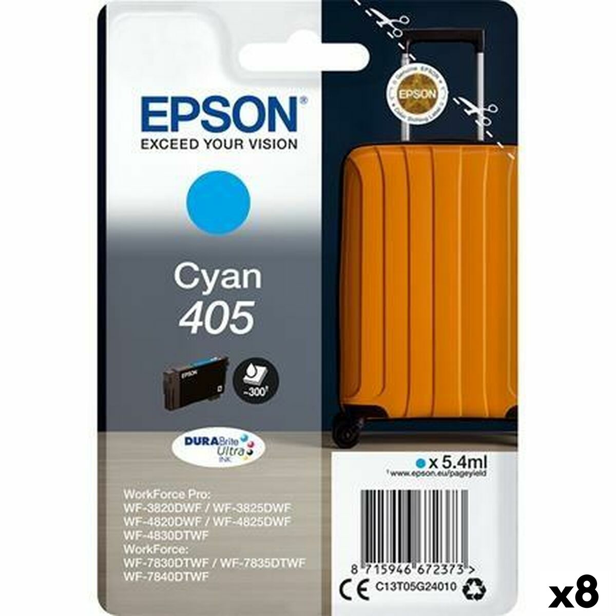 Original Ink Cartridge Epson Nº 405 Cyan (8 Units)