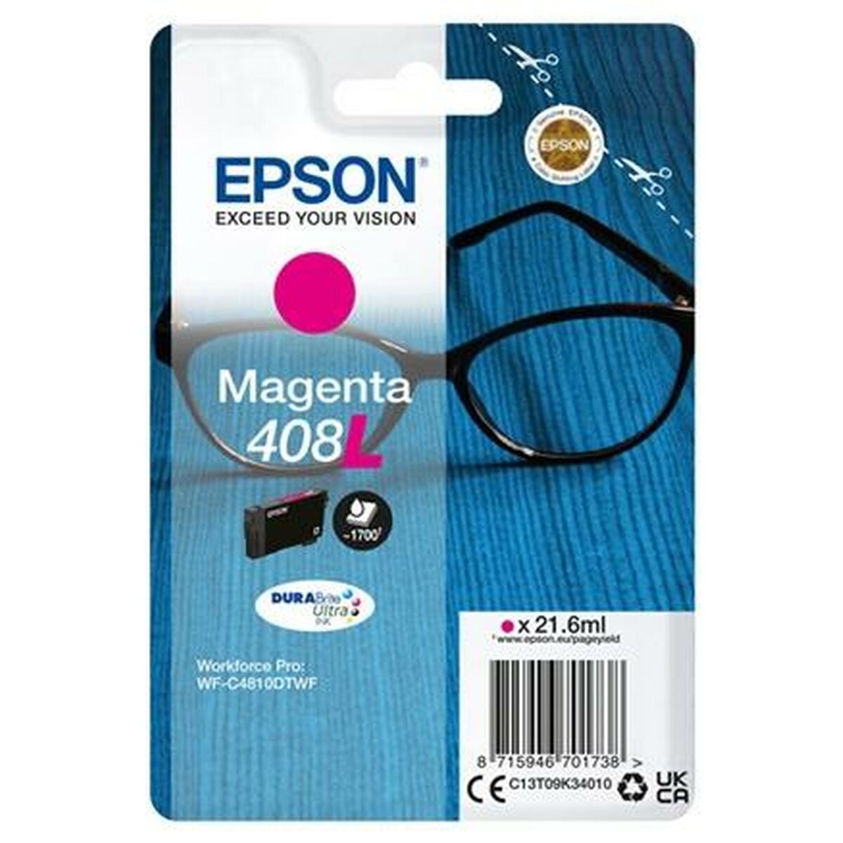 Original Ink Cartridge Epson 408L Magenta Original Ink Cartridge Epson 408L Magenta